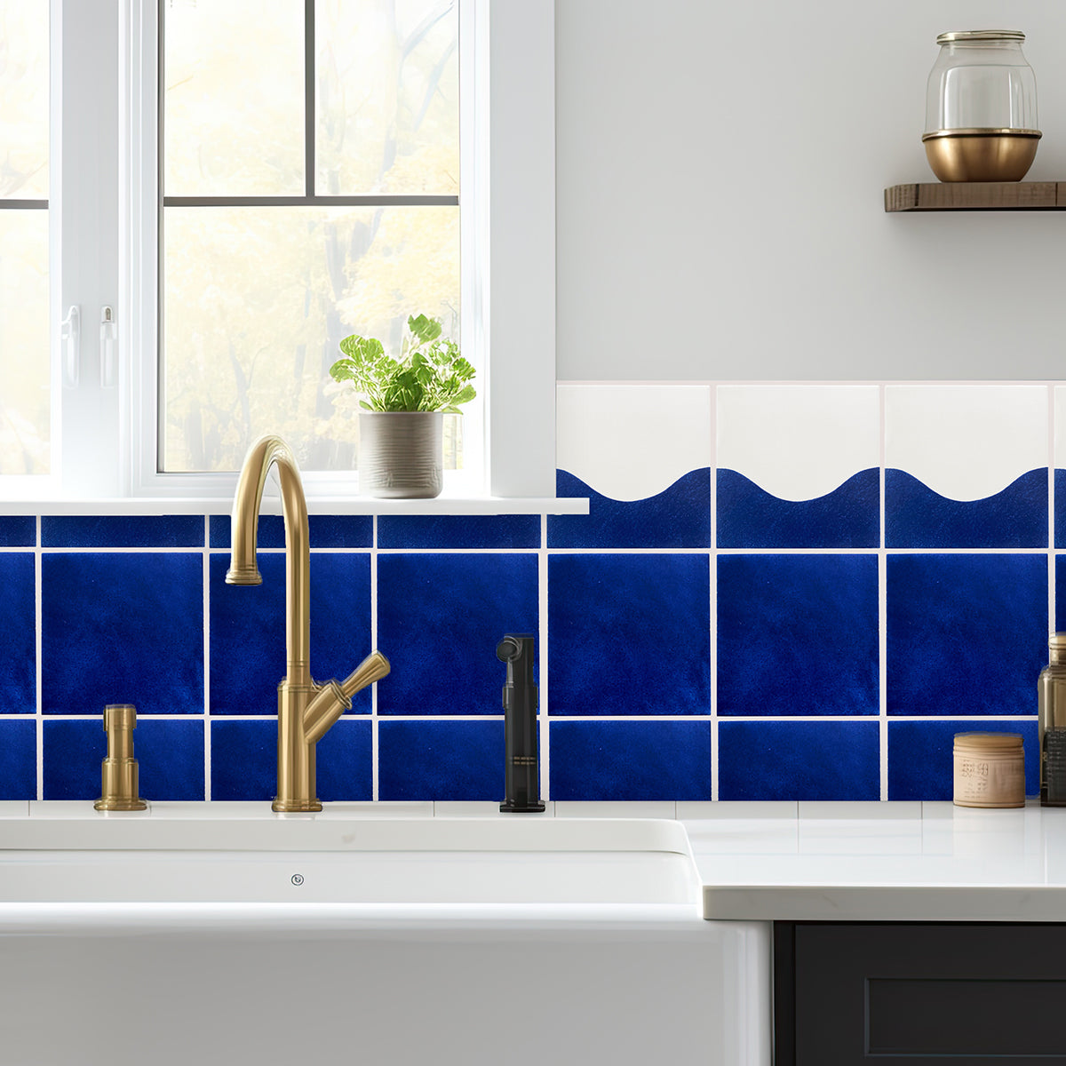 Calico Wave Corner Navy