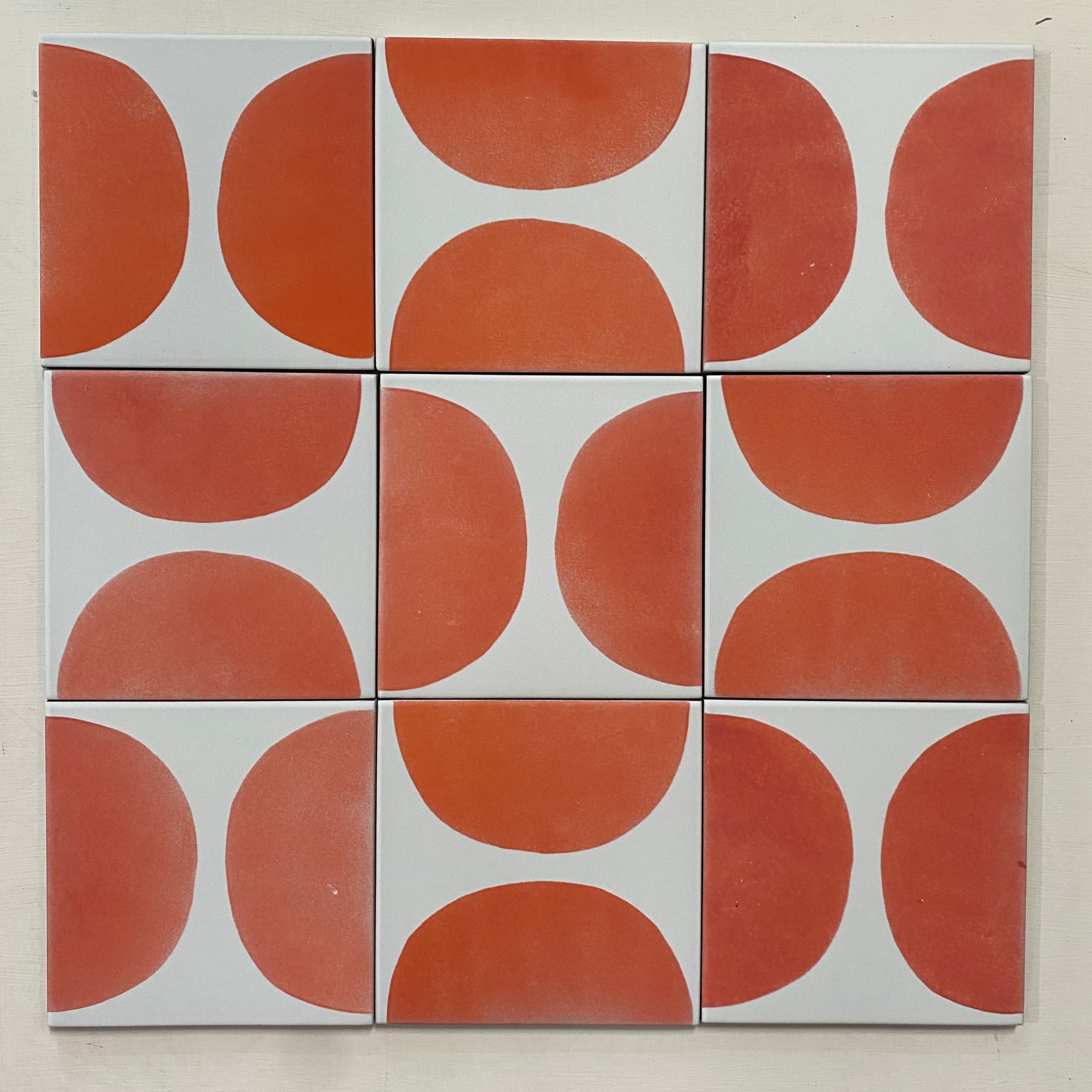 Seconds Arc Floor Tile in Satsuma Matt Decorum Studio Cornwall