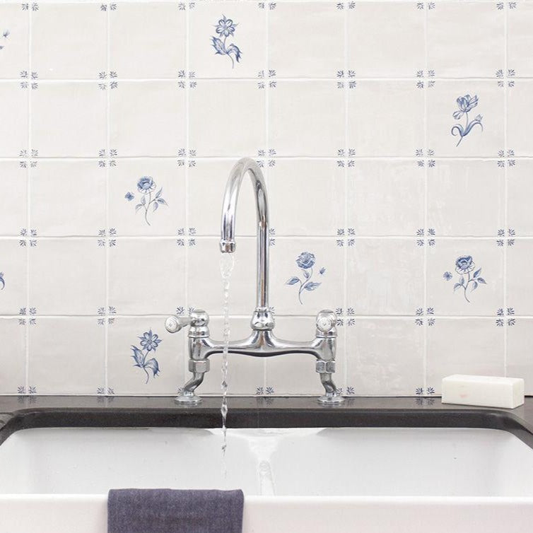 Flora Delft Poppy flower wall tiles