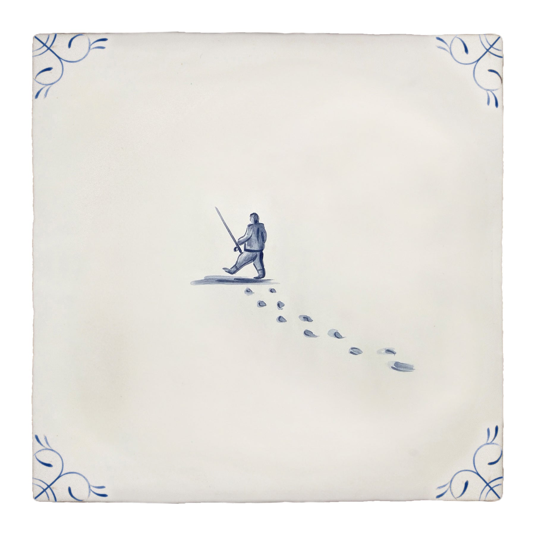 Harbour Delft Man with Fishing Rod