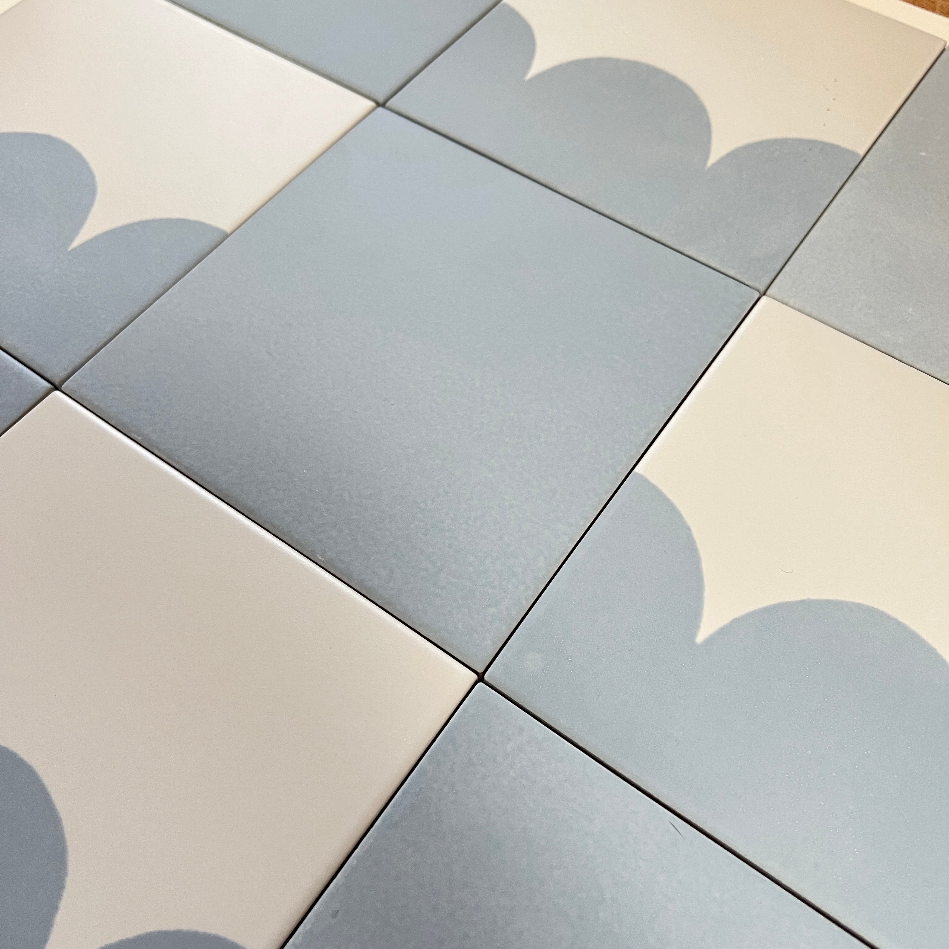Seconds - Calico Scallop Floor Tile Mix in Speedwell (Matt Finish)