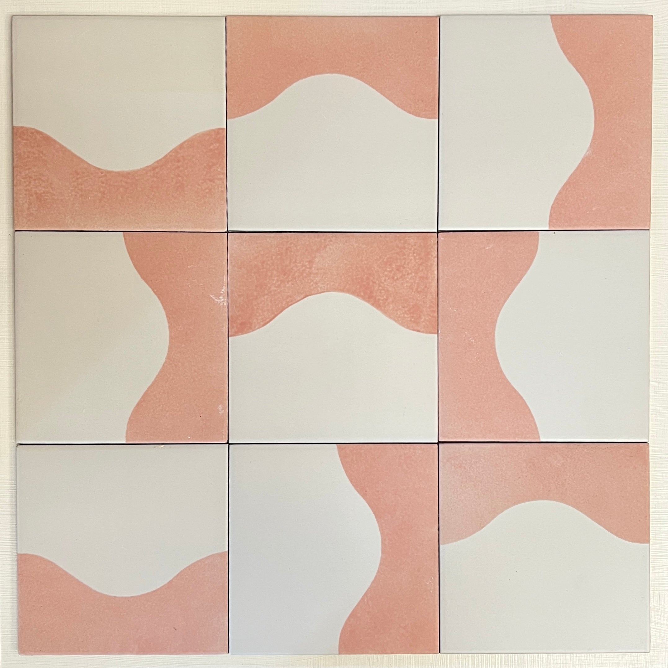 Seconds - Calico Wave Floor Tile in Peach (Matt Finish)