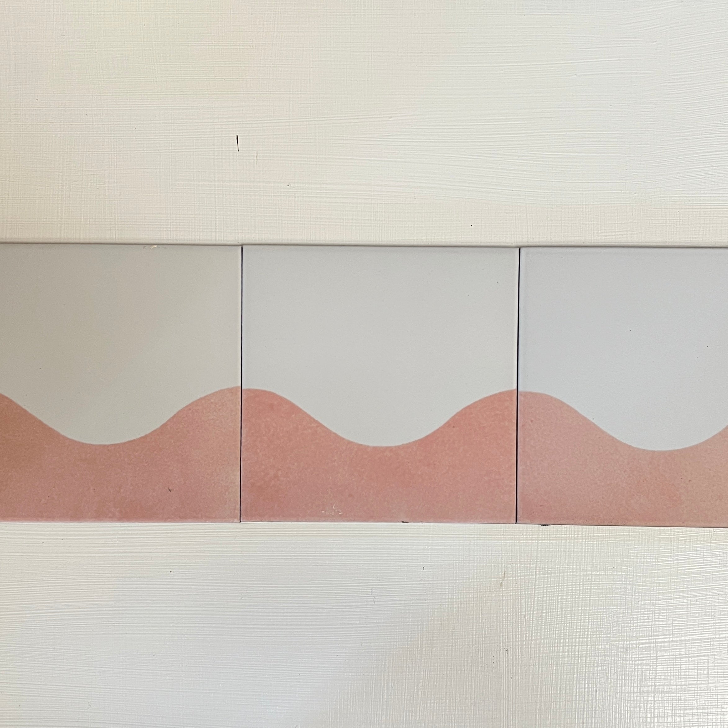 Seconds - Calico Wave Floor Tile in Peach (Matt Finish)