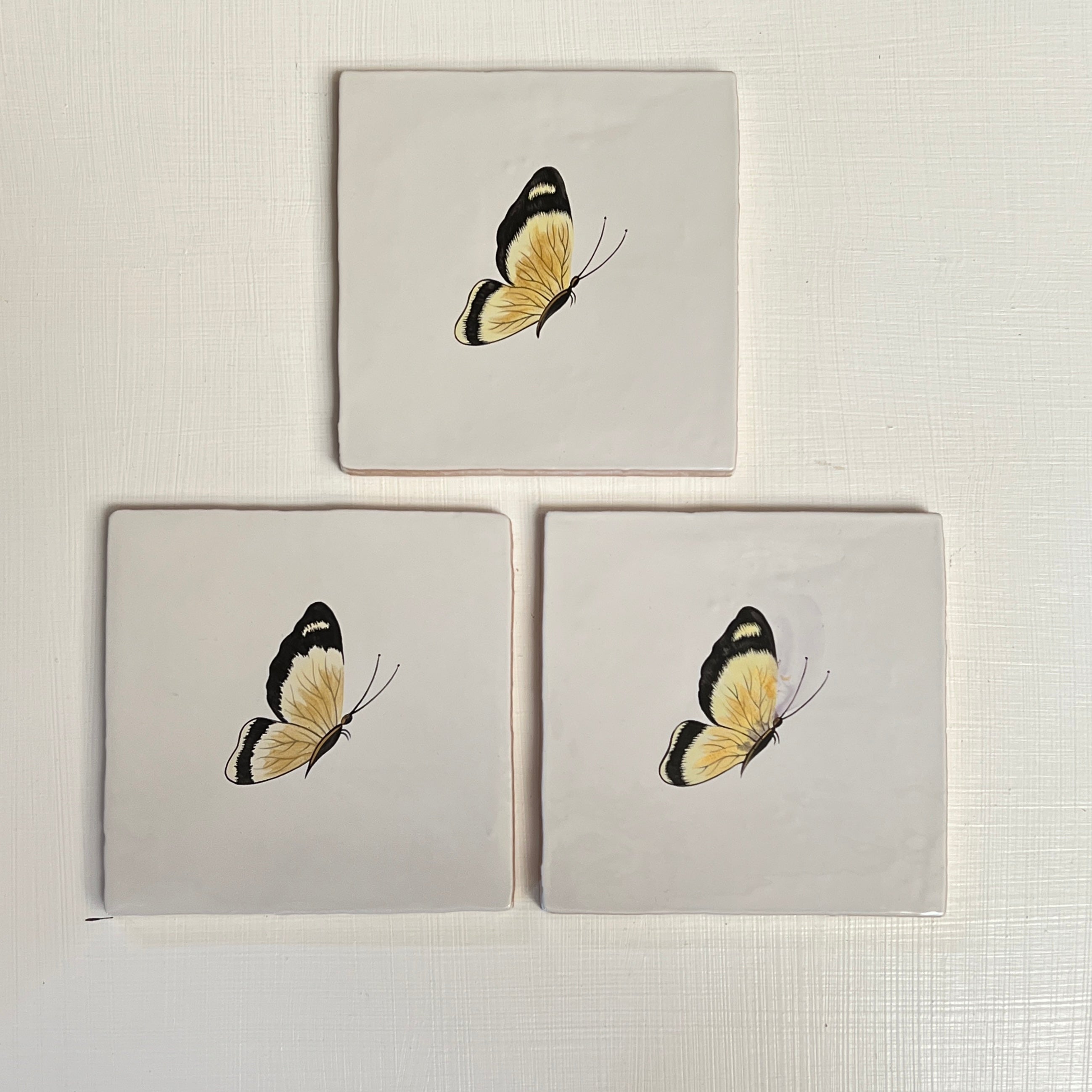 Seconds - Set of 3 Cloud Yellow Butterfly on English (Right)