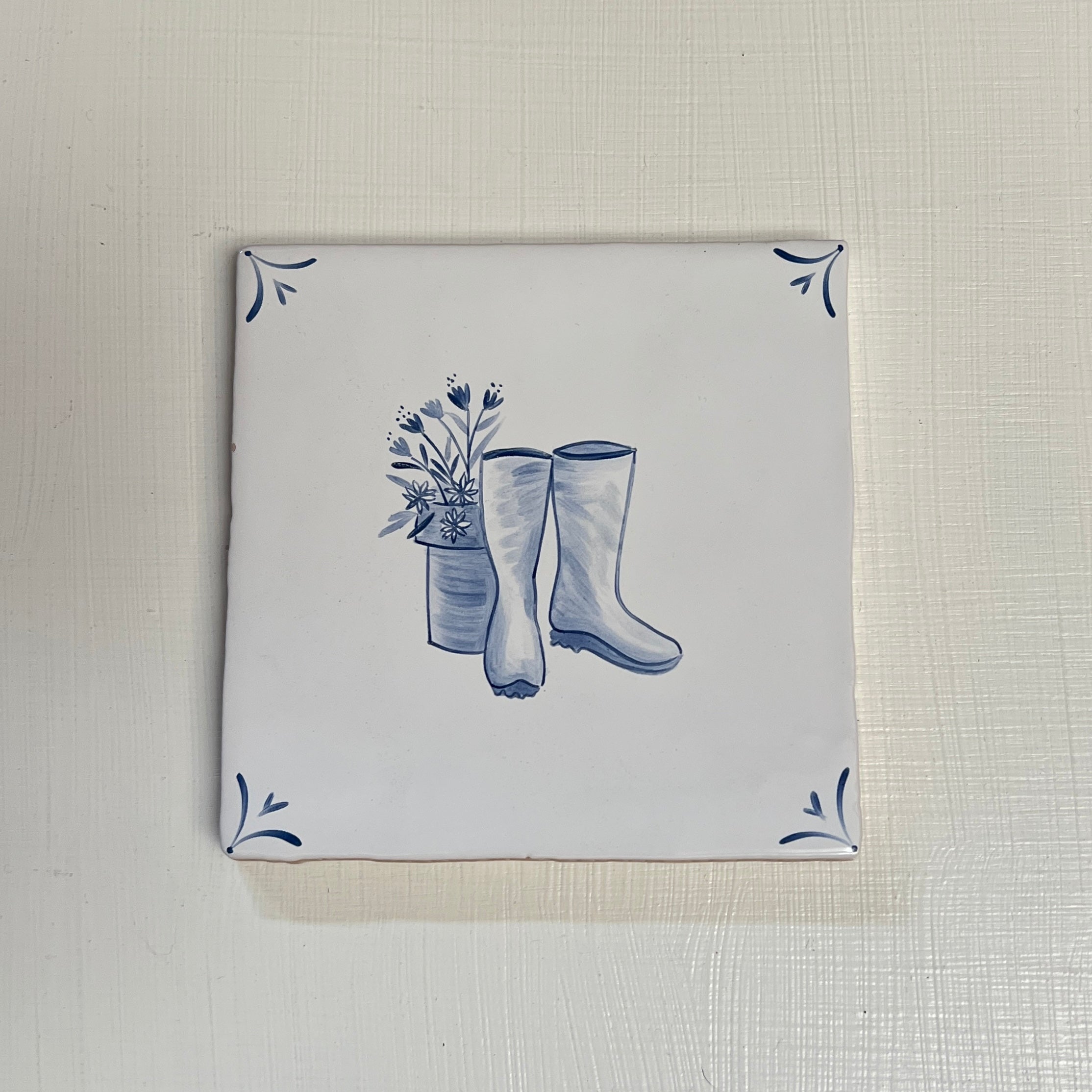 Seconds - Cotswold Delft Wellies on Cornish
