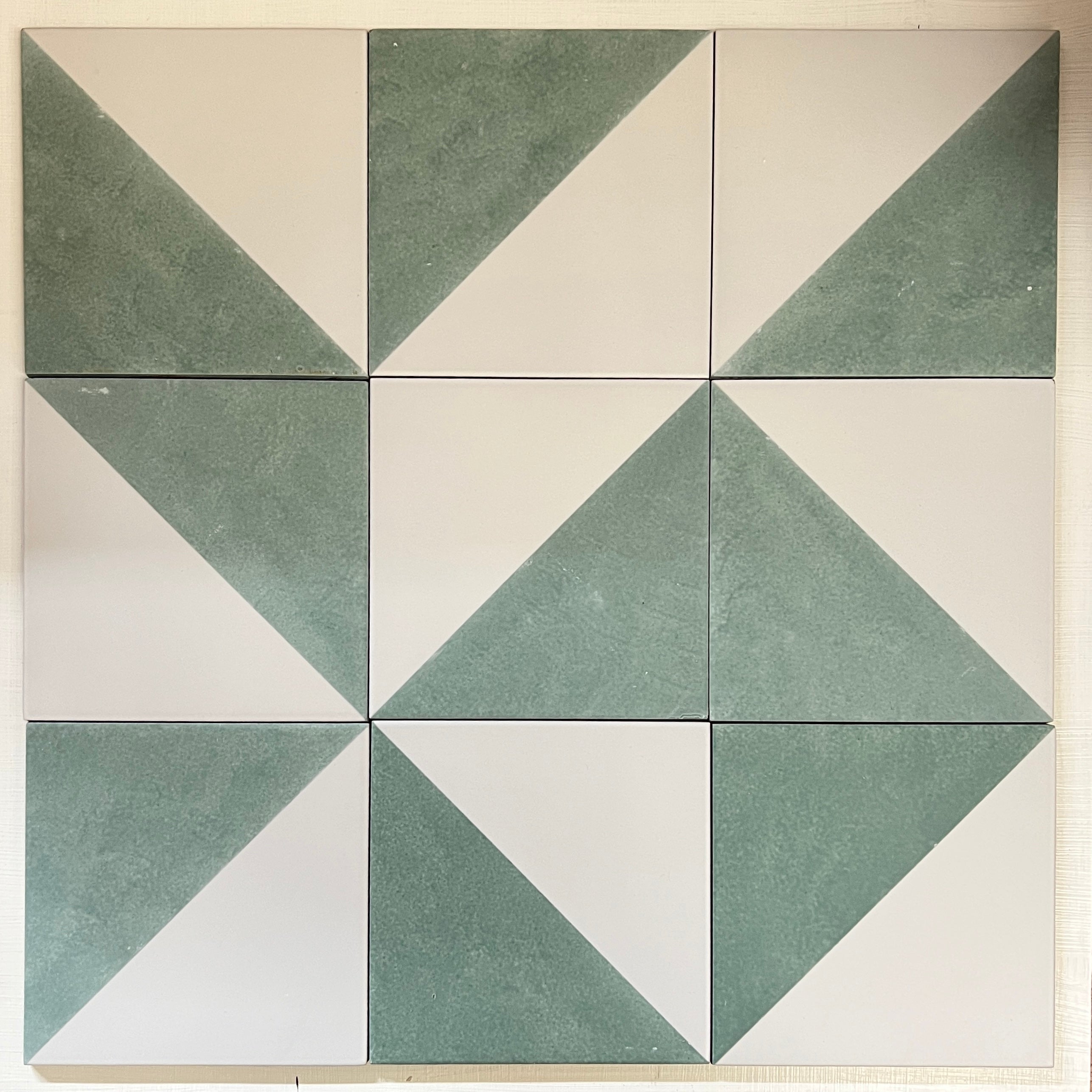 Seconds - Signal Floor Tile In Sea Green (Matt Finish)