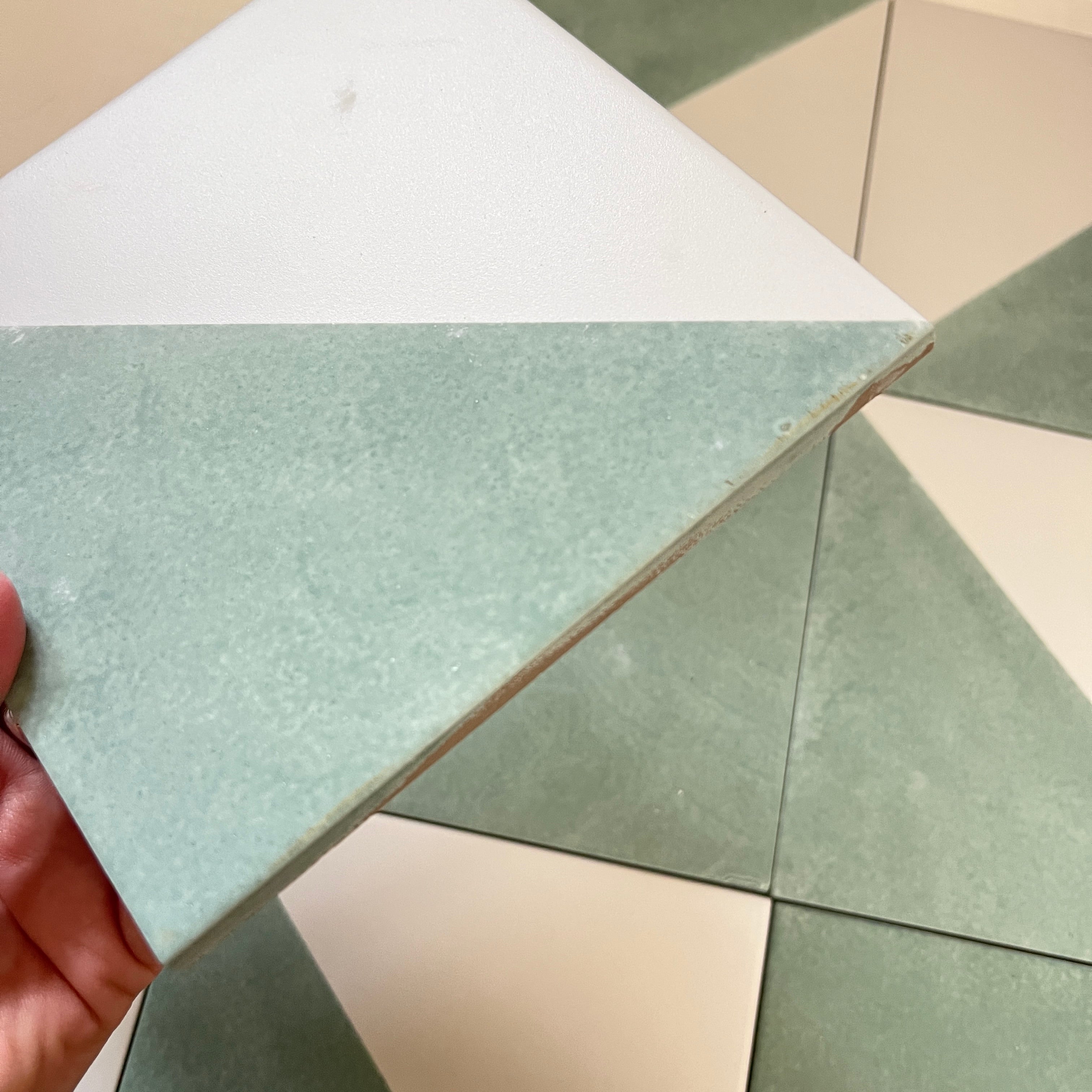 Seconds - Signal Floor Tile In Sea Green (Matt Finish)