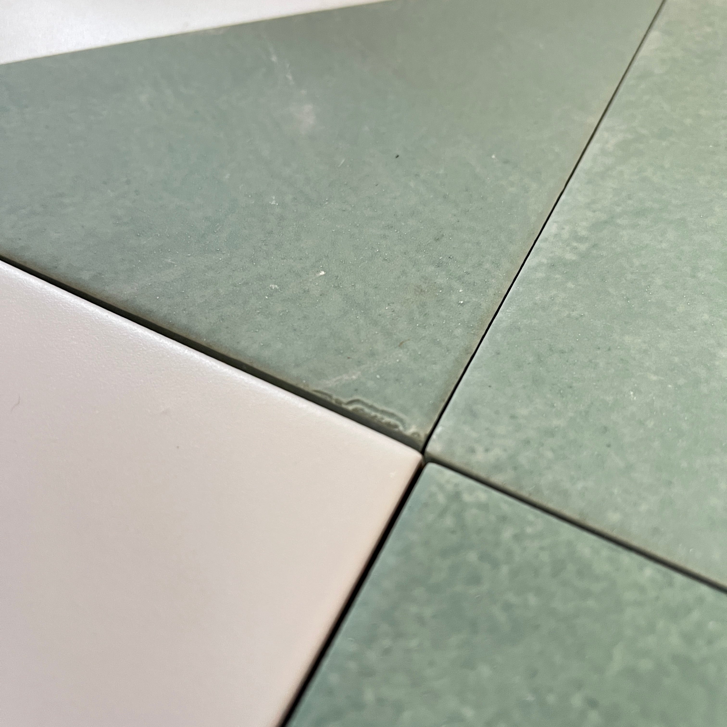 Seconds - Signal Floor Tile In Sea Green (Matt Finish)