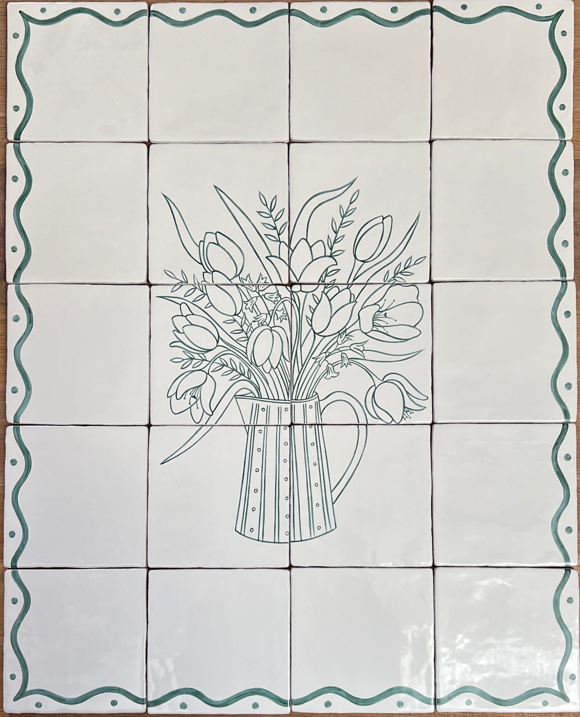 Seconds - Columbia Road Mural With Columbia Road Wave Border On Cornish