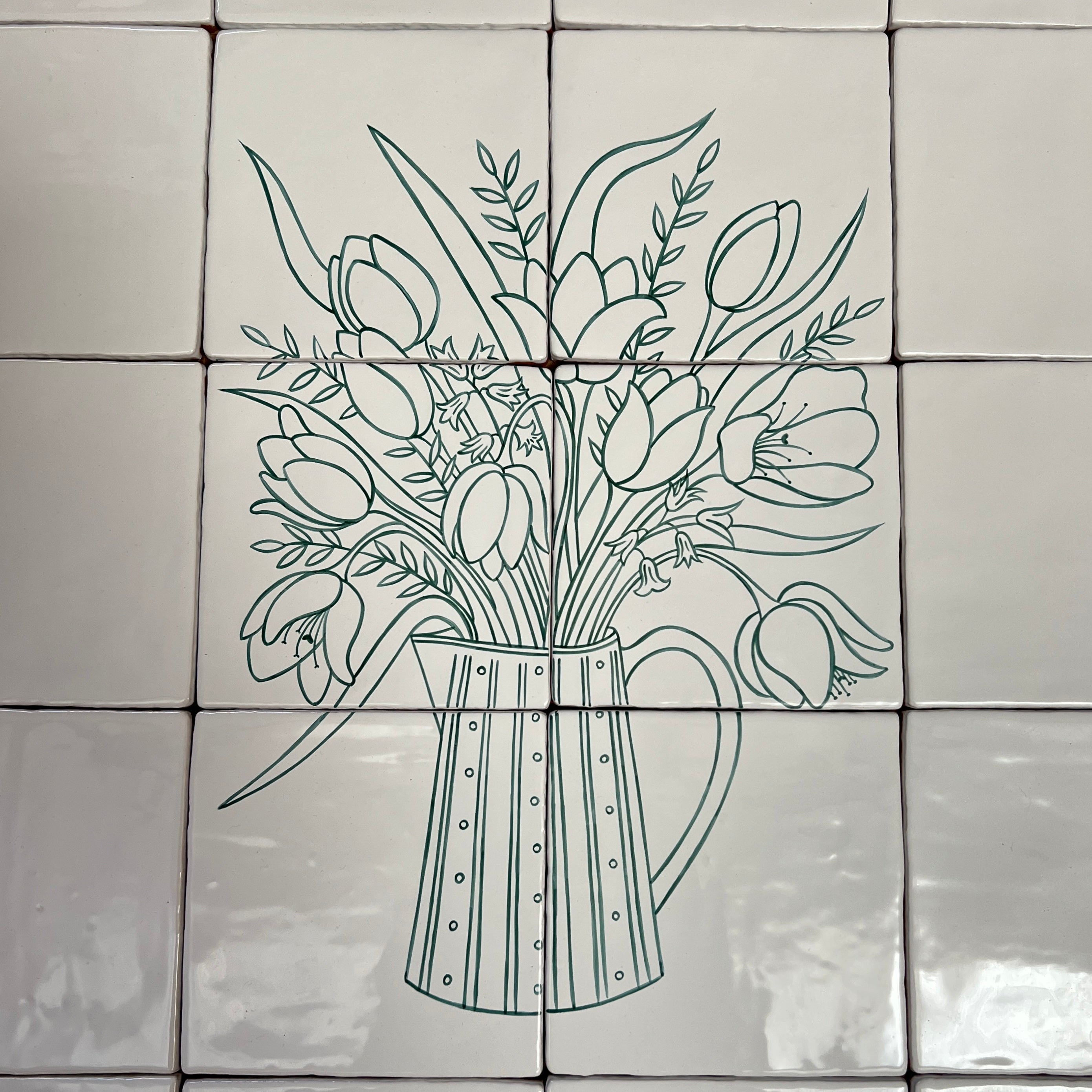 Seconds - Columbia Road Mural With Columbia Road Wave Border On Cornish