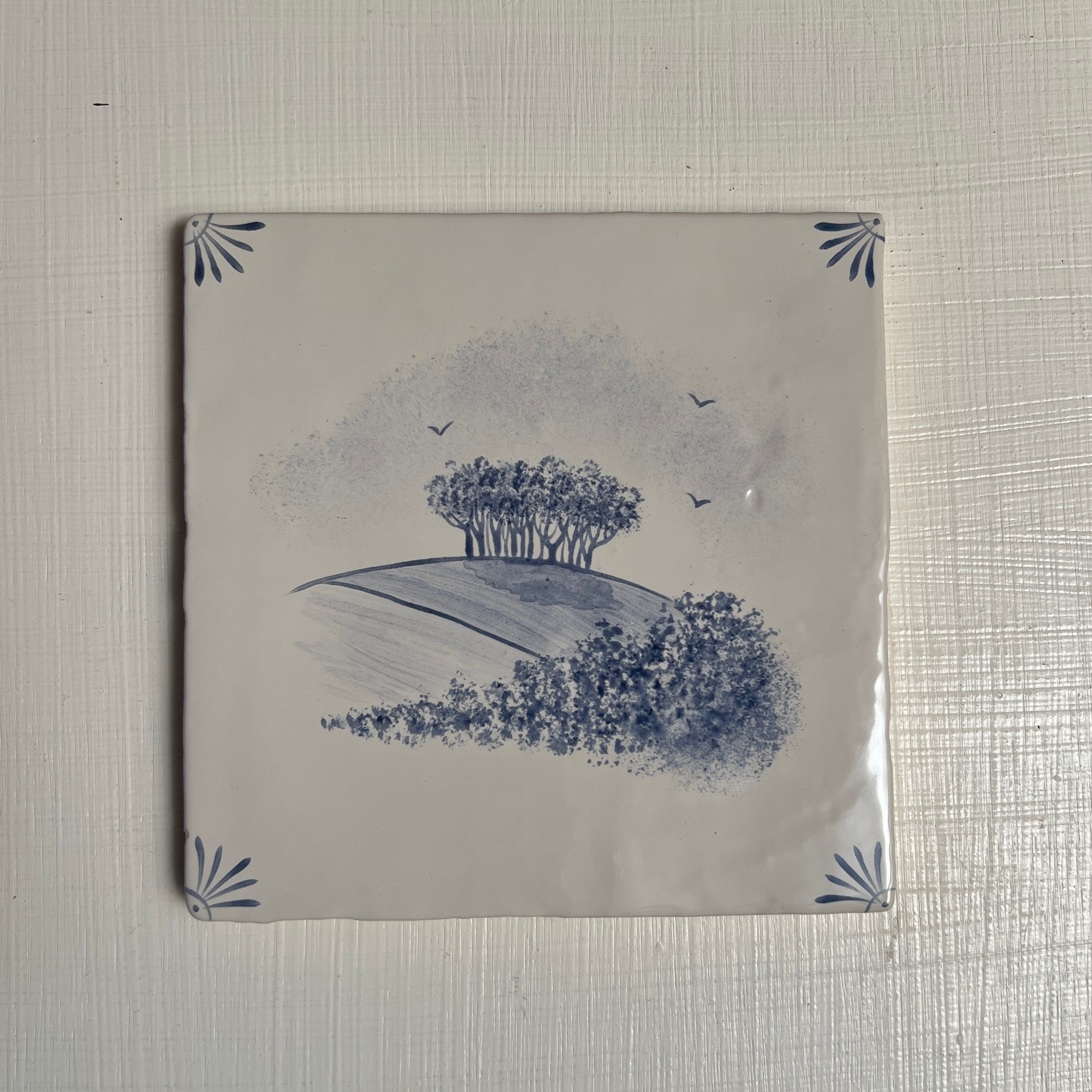 Seconds - Cornish Delft Nearly Home Trees on English