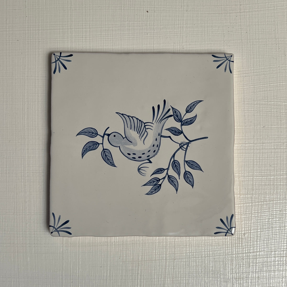 Seconds - English Delft Dove on English (Cornish Delft Corners)