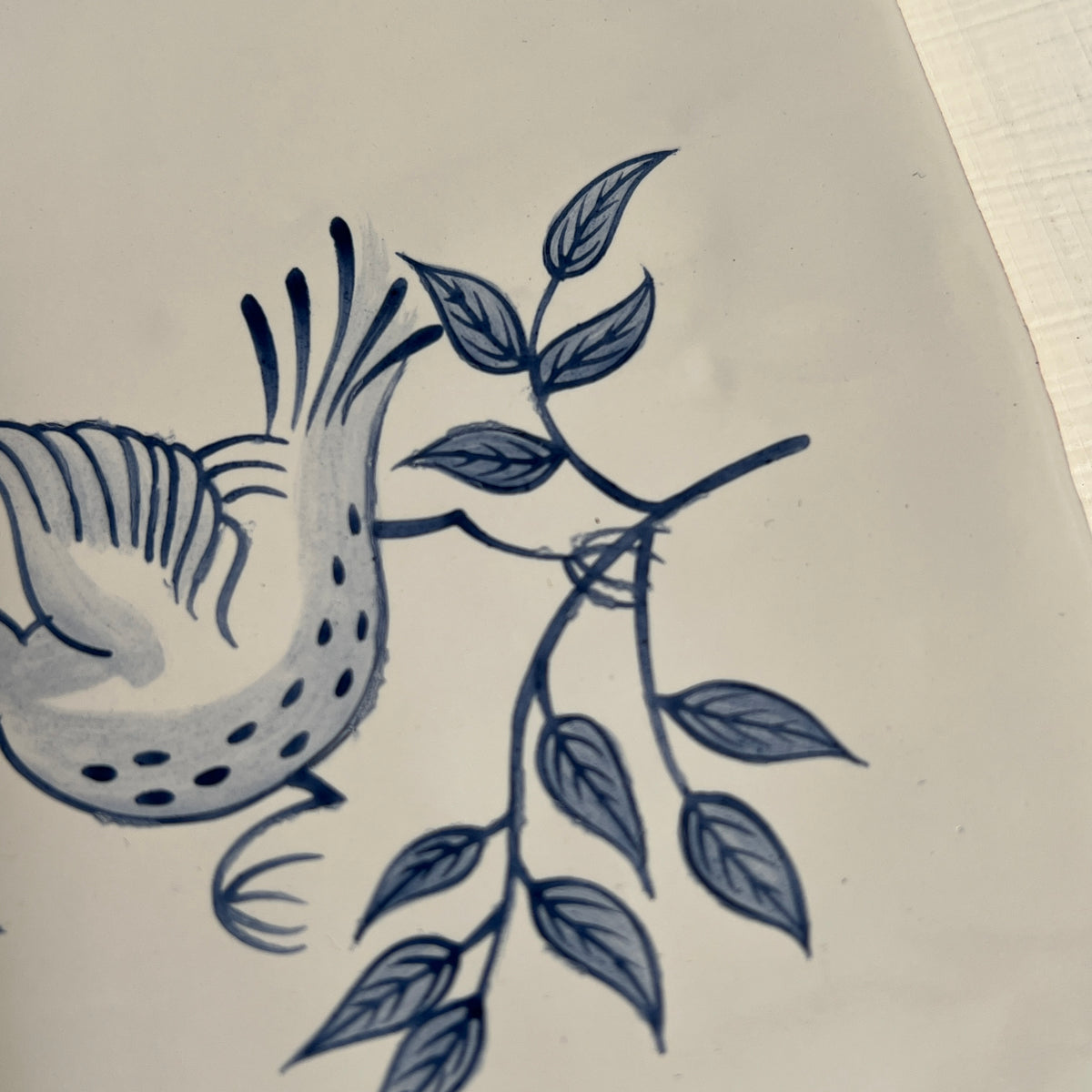 Seconds - English Delft Dove on English (Cornish Delft Corners)