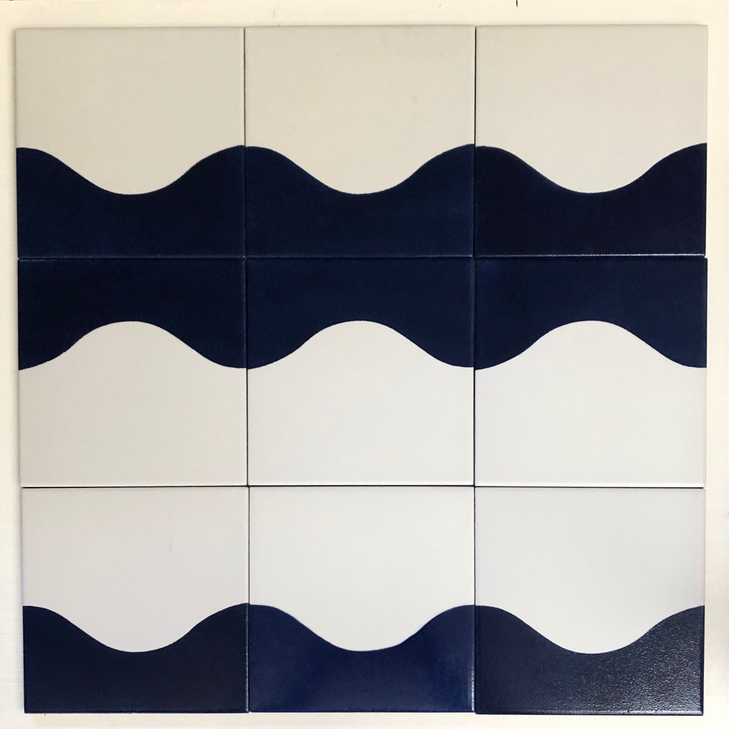 Seconds - Calico Wave Navy Floor Tile (Gloss Finish)