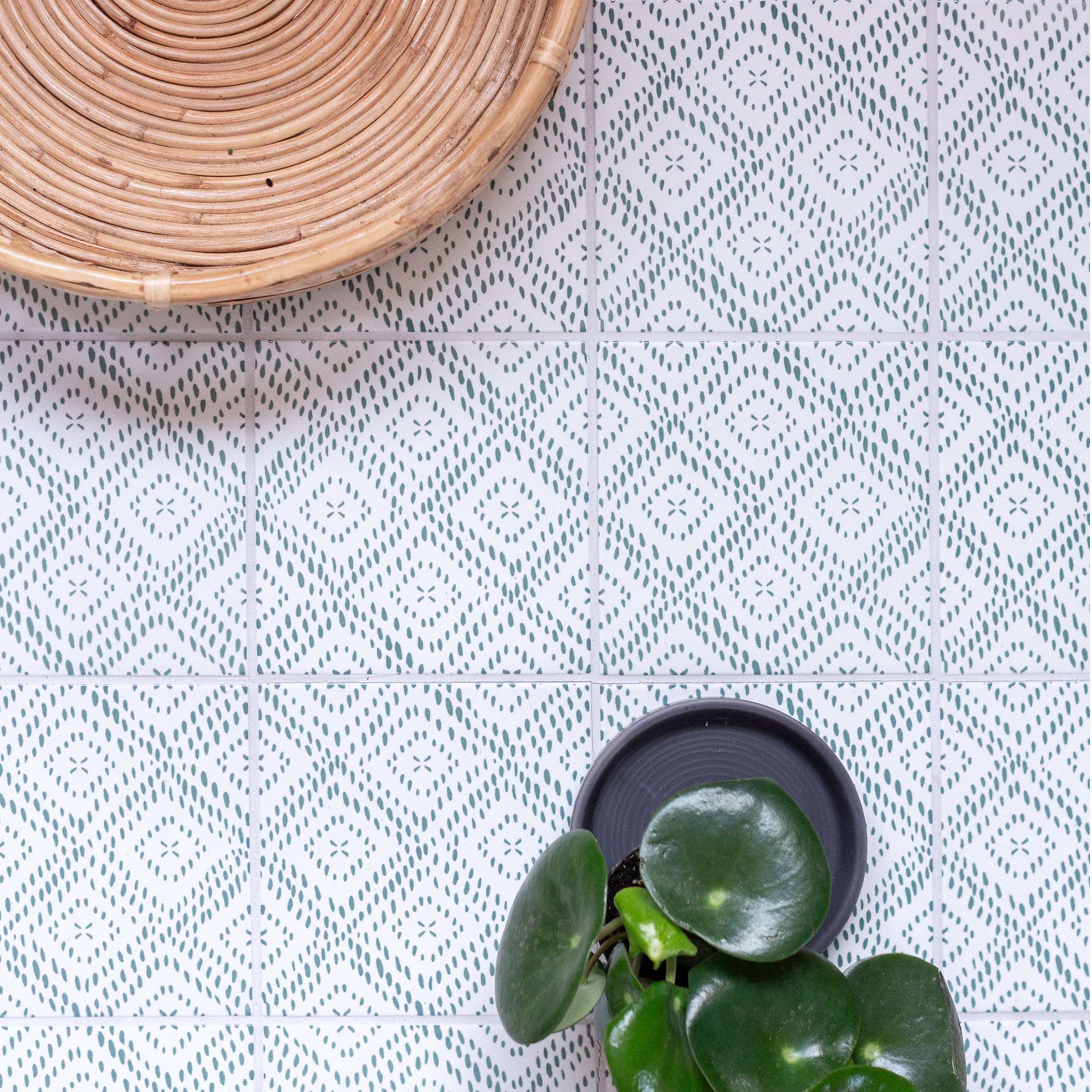 Kantha Floor Sea Green