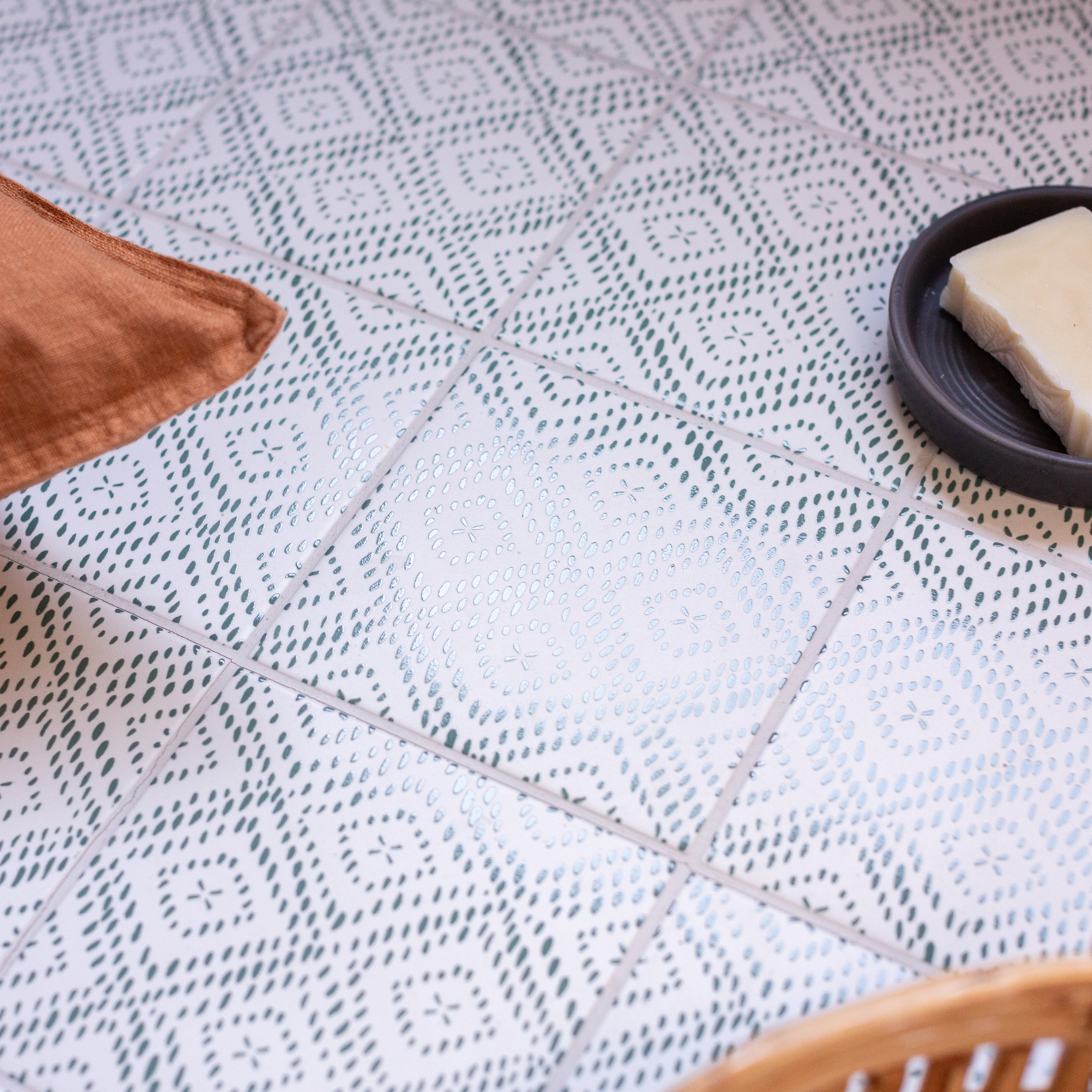 Kantha Floor Sea Green