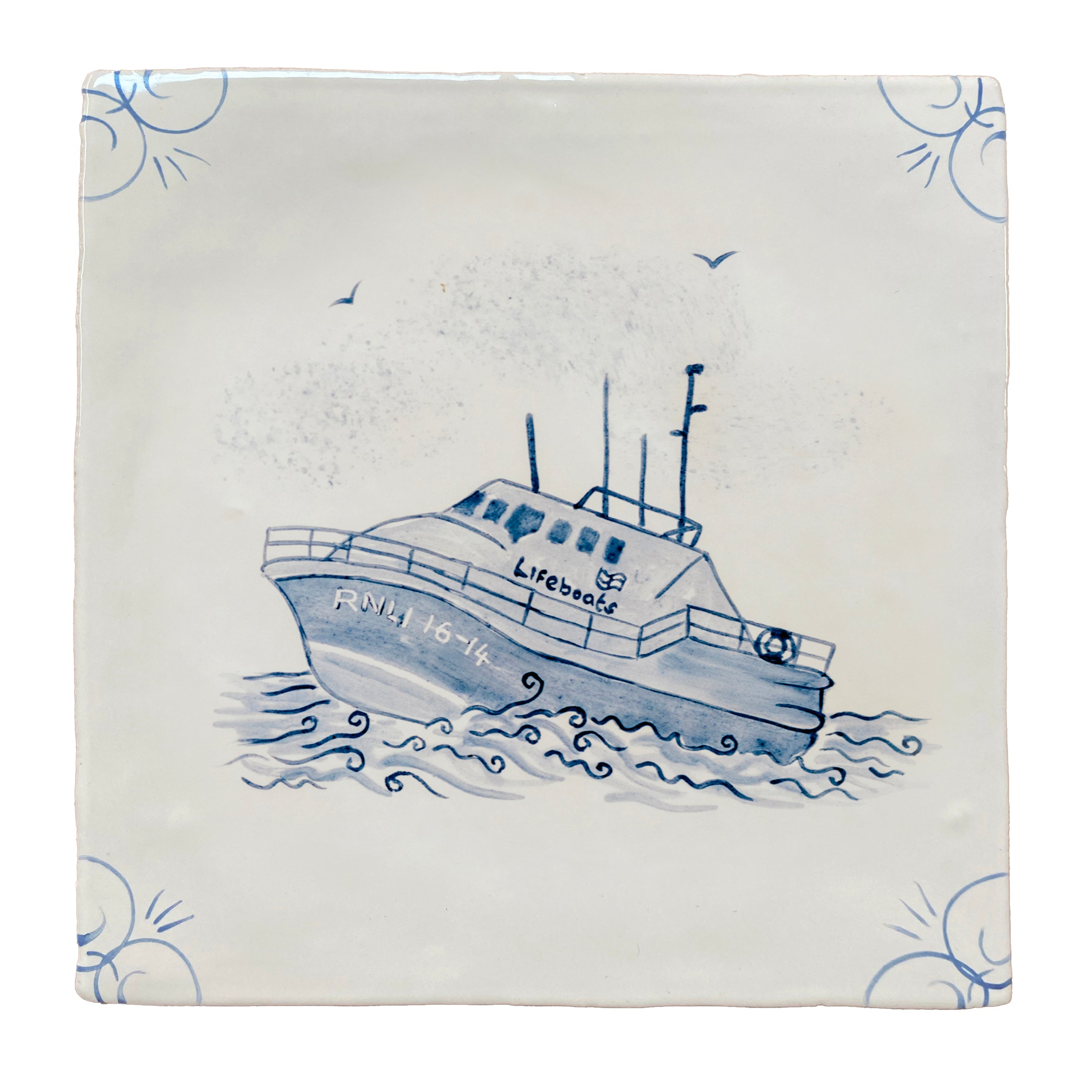 Cornish Delft Sennen Lifeboat