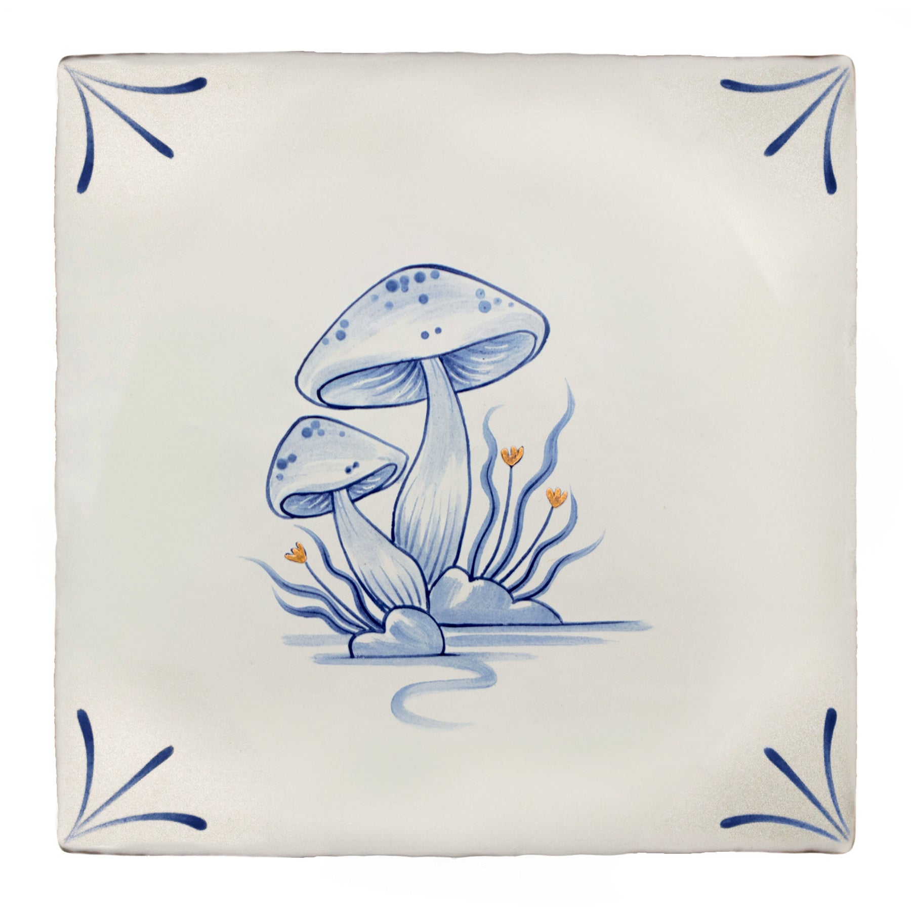 Wilderness Delft Wild Mushroom with Gold
