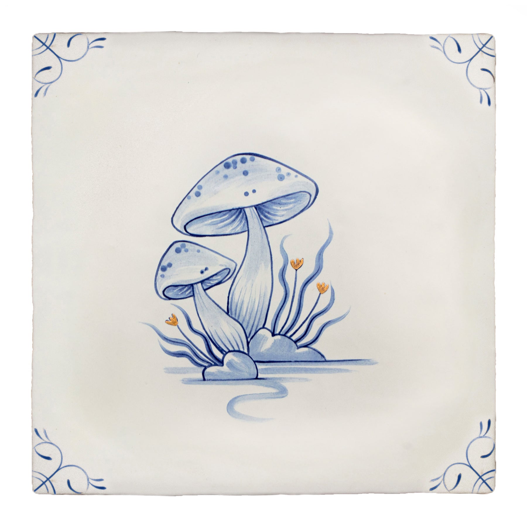 Wilderness Delft Wild Mushroom with Gold