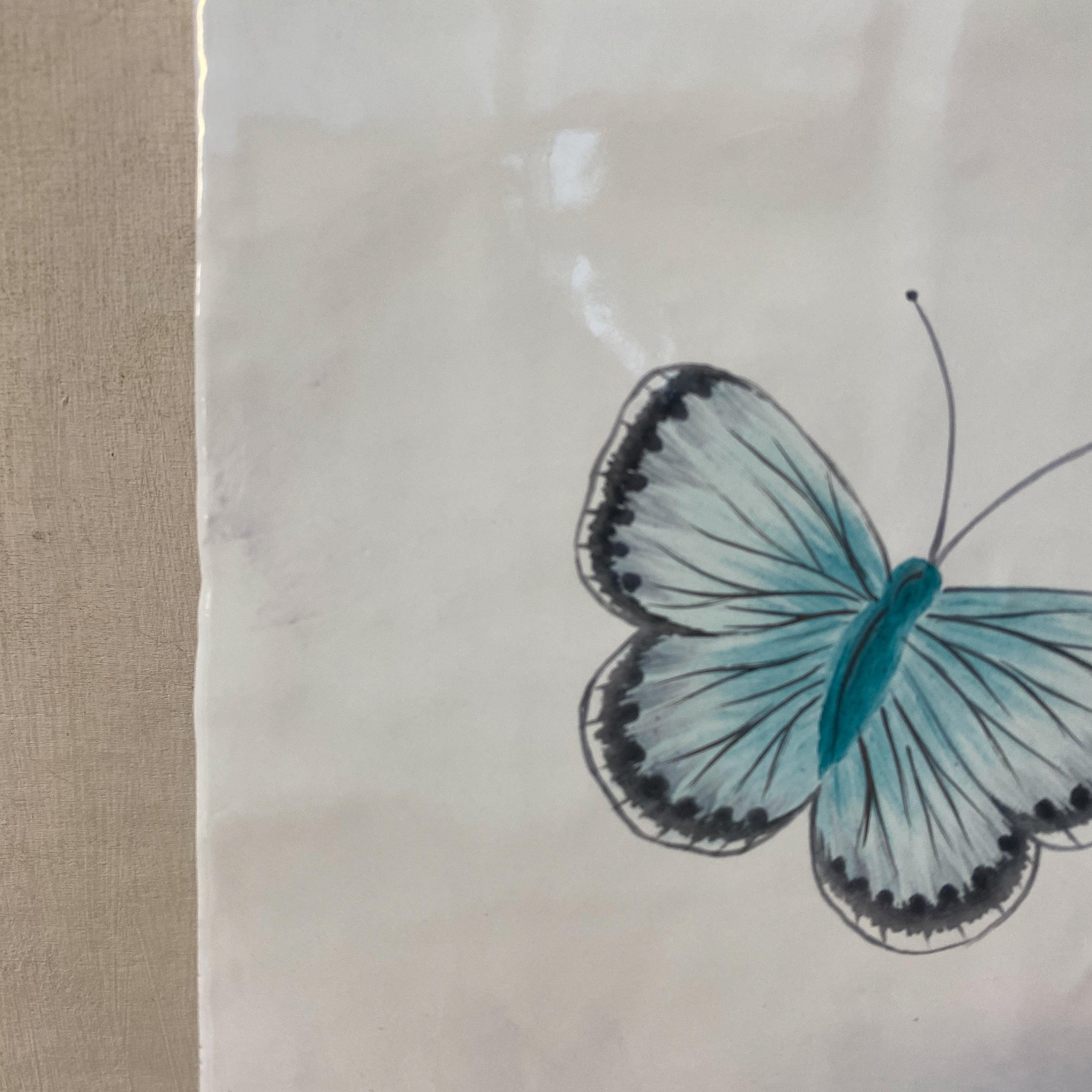 Seconds - Garden Insect Chalk Blue Butterfly on English (Right)