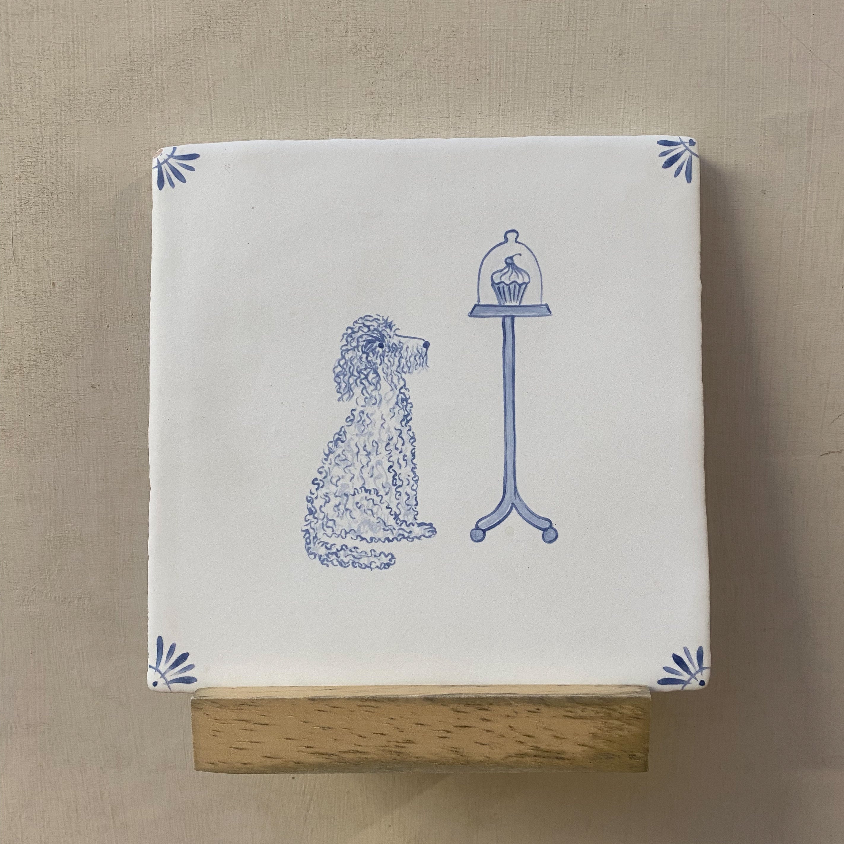 Seconds - Dog and Cupcake on Chalk