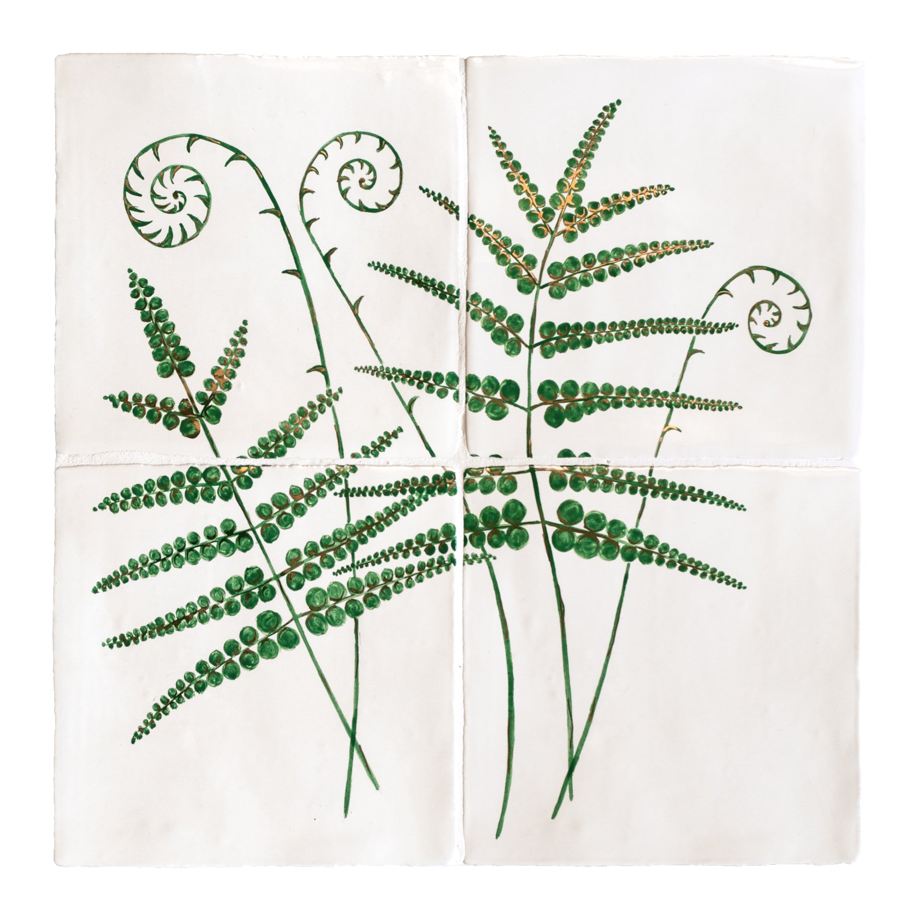 Glasshouse Cinnamon Fern 4 Tile Panel