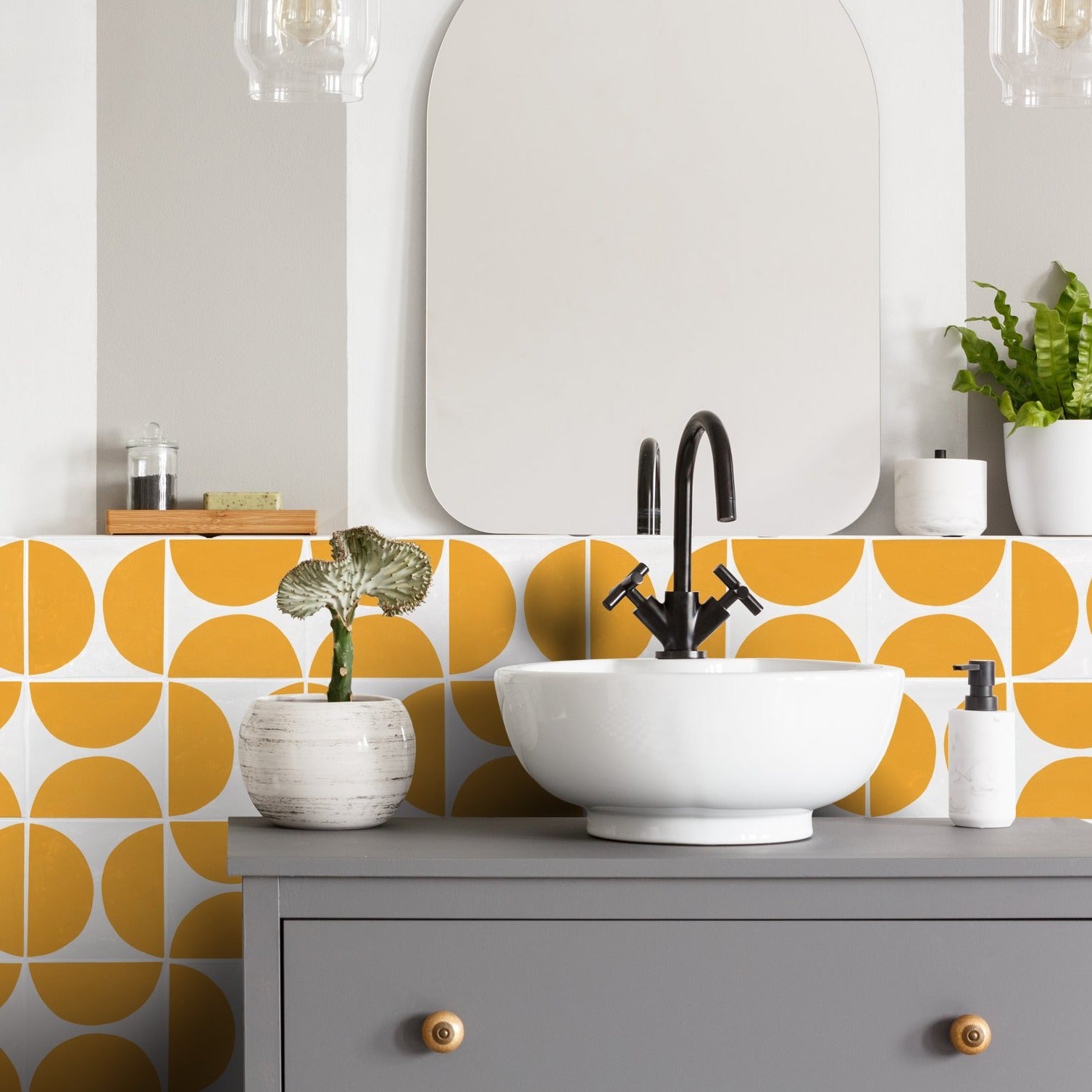 Arc English Mustard wall tiles