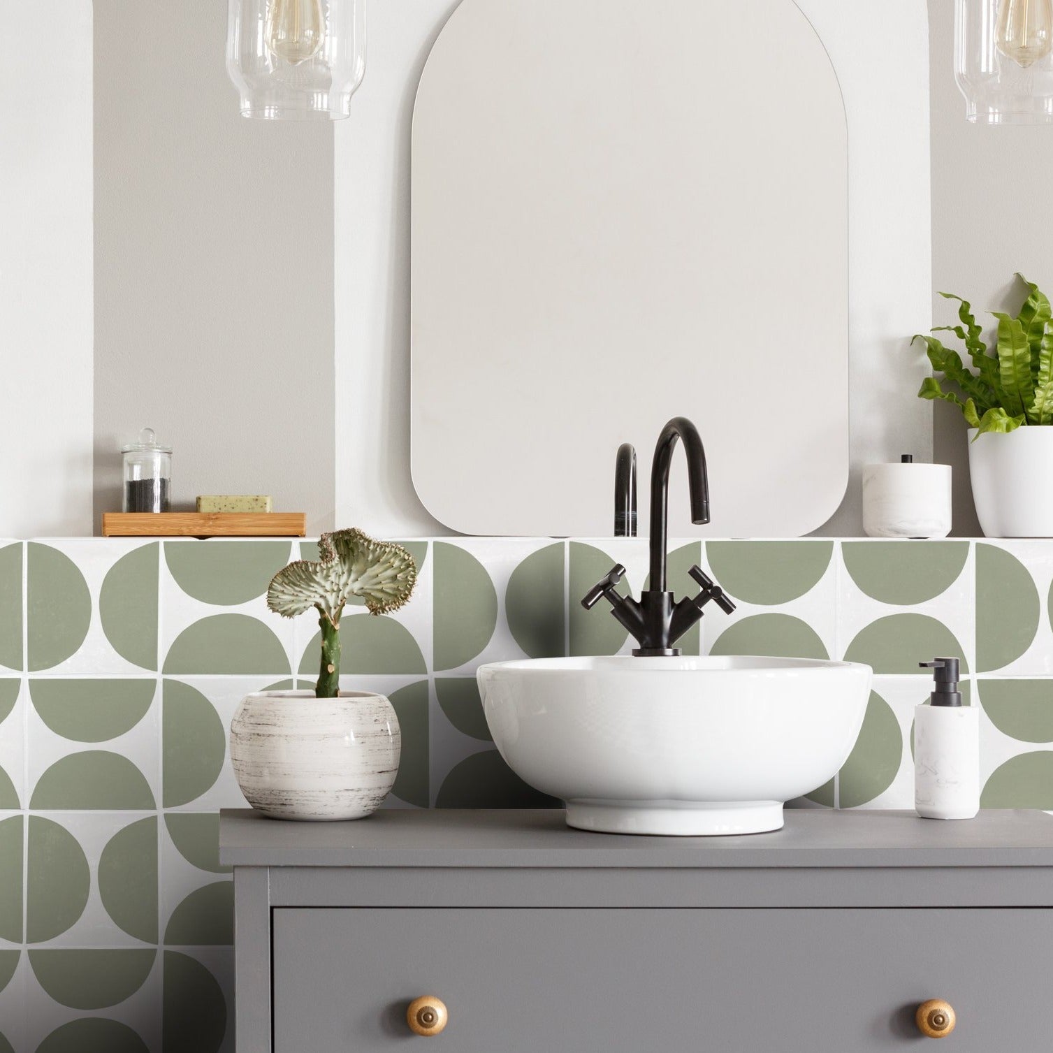 Arc Lichen wall tile design