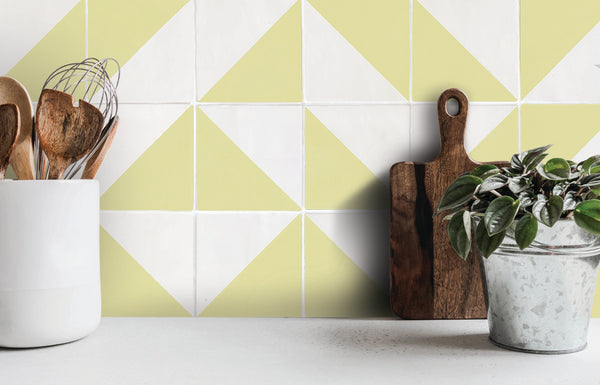 Signal Brimstone tiles in kitchen