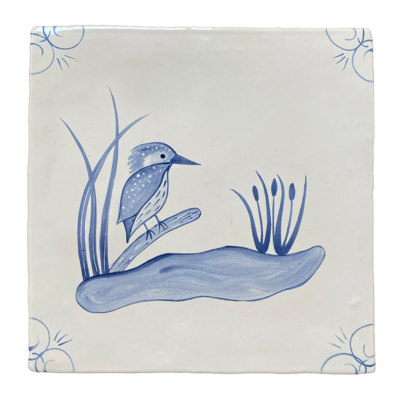 Traditional English Delft Kingfisher