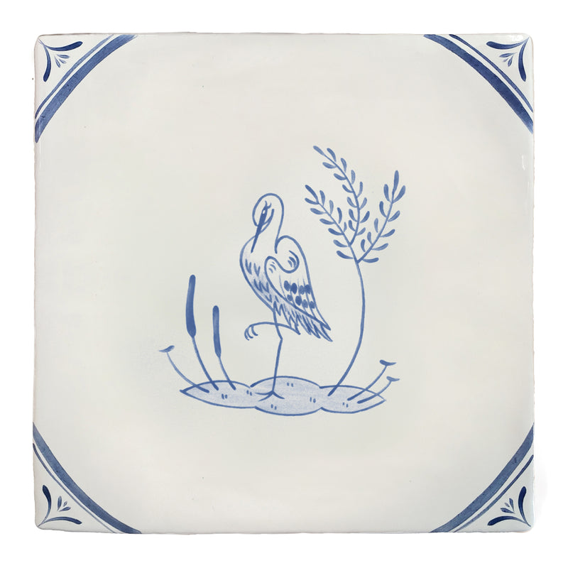 River Bird Egret Delft (left)