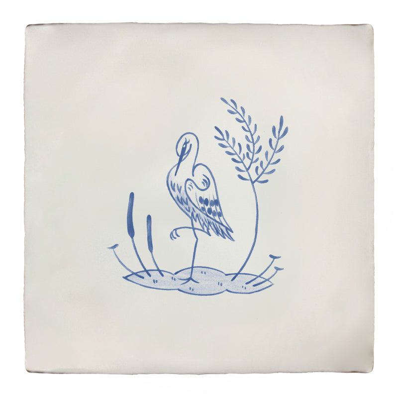 River Bird Egret Delft (left)