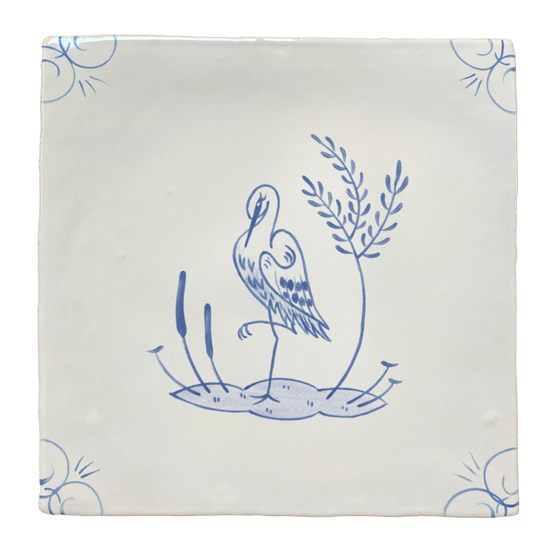 River Bird Egret Delft (left)