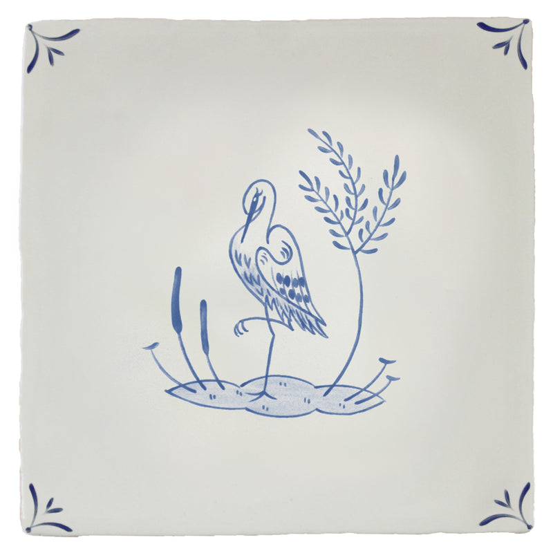 River Bird Egret Delft (left)