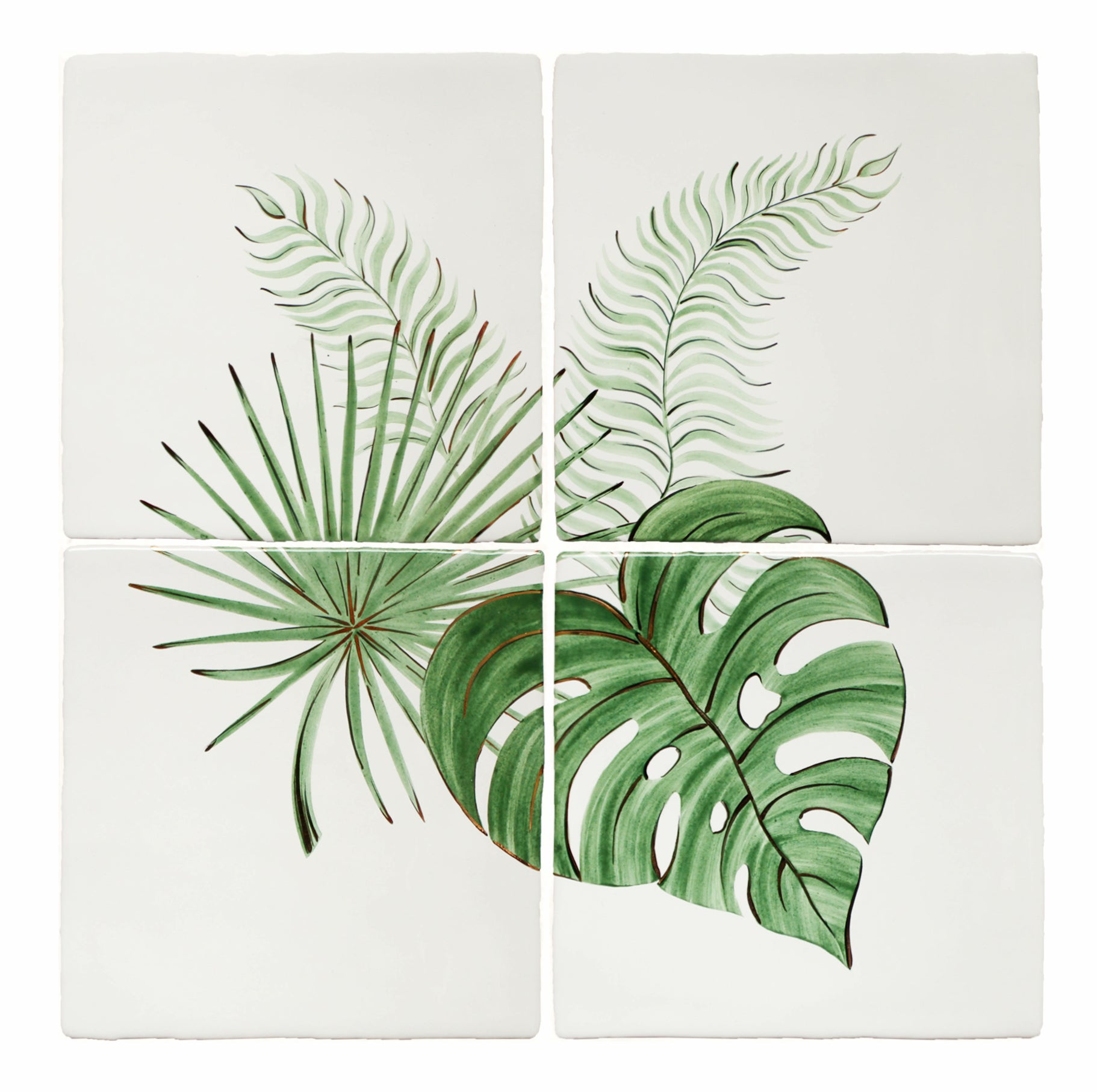 Glasshouse Boston, Monstera and Fan 4 Tile Mural