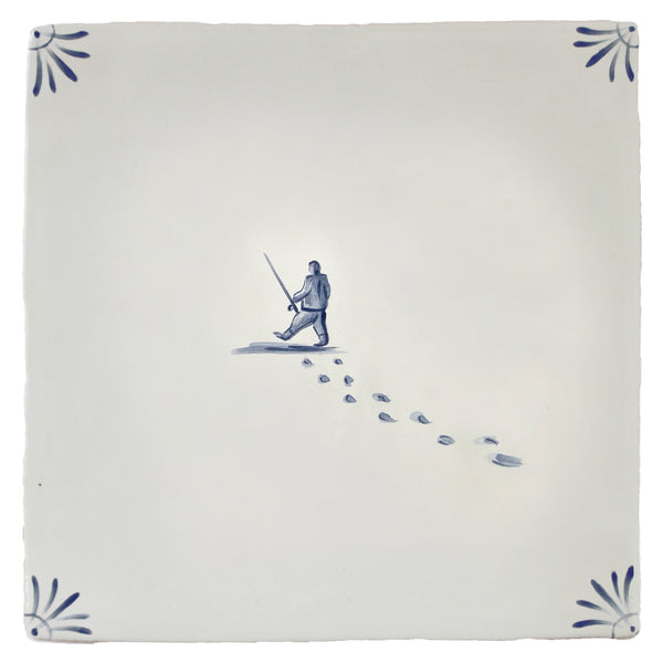 Harbour Delft Man with Fishing Rod