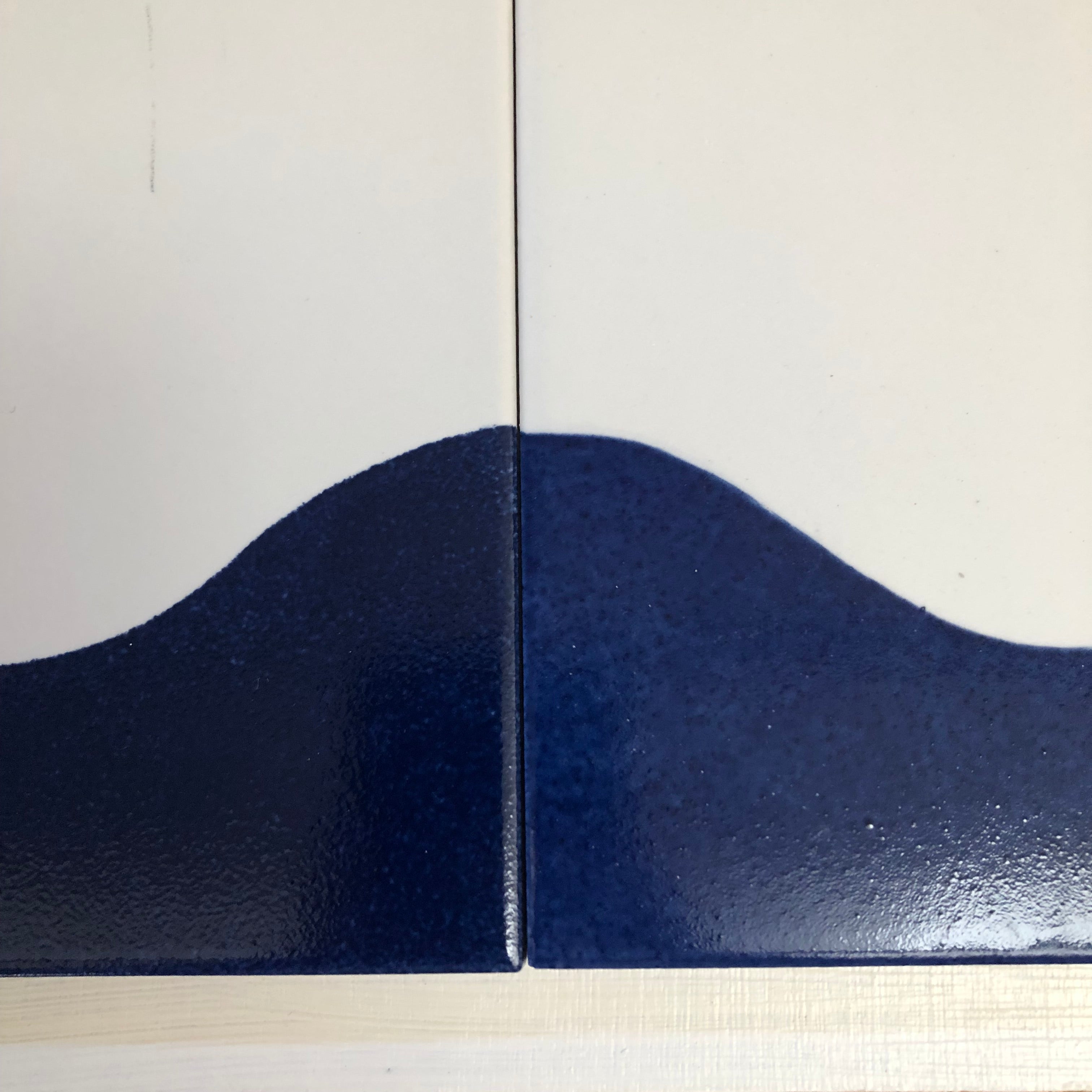 Seconds - Calico Wave Navy Floor Tile (Gloss Finish)