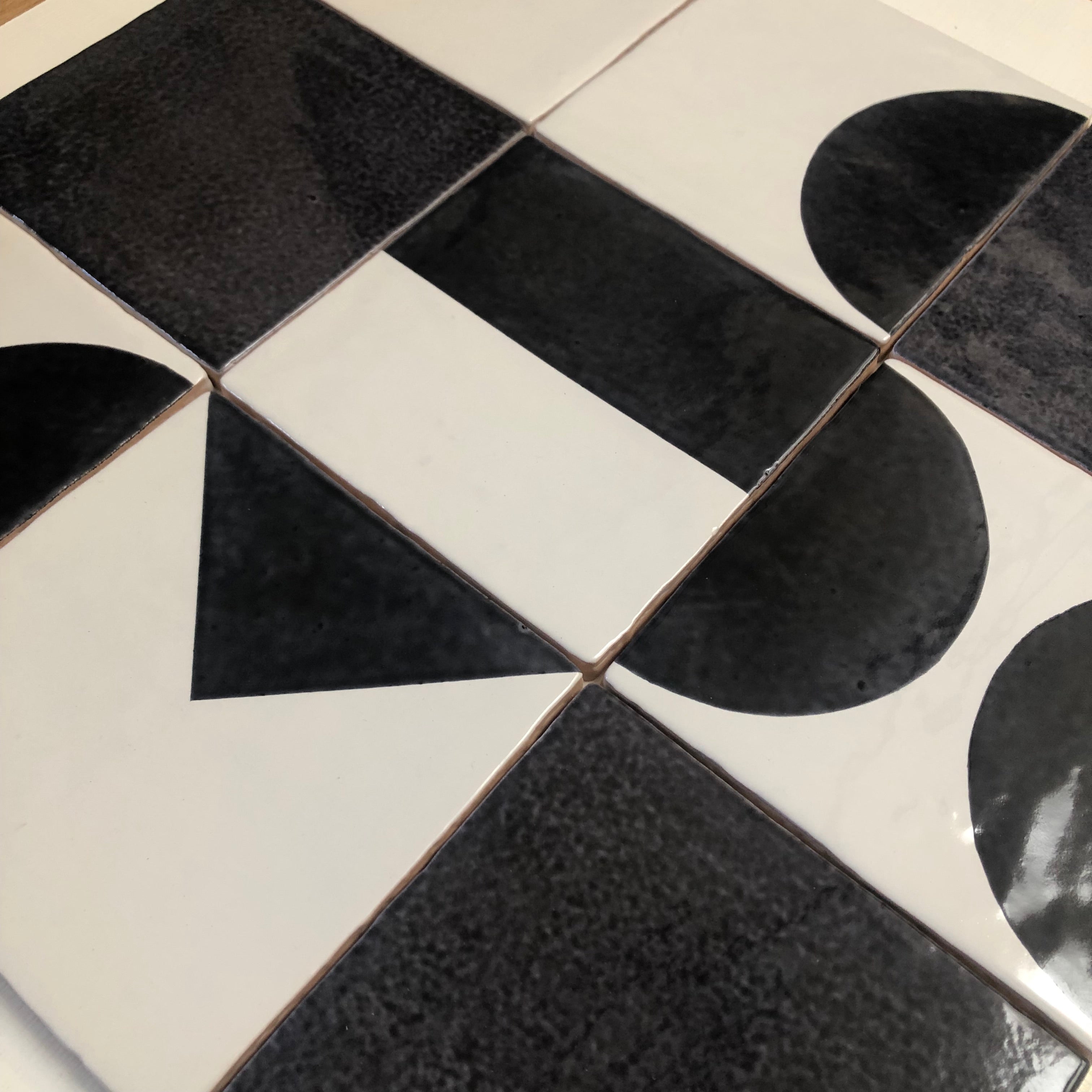 Seconds - Geometric Mix Charcoal On English
