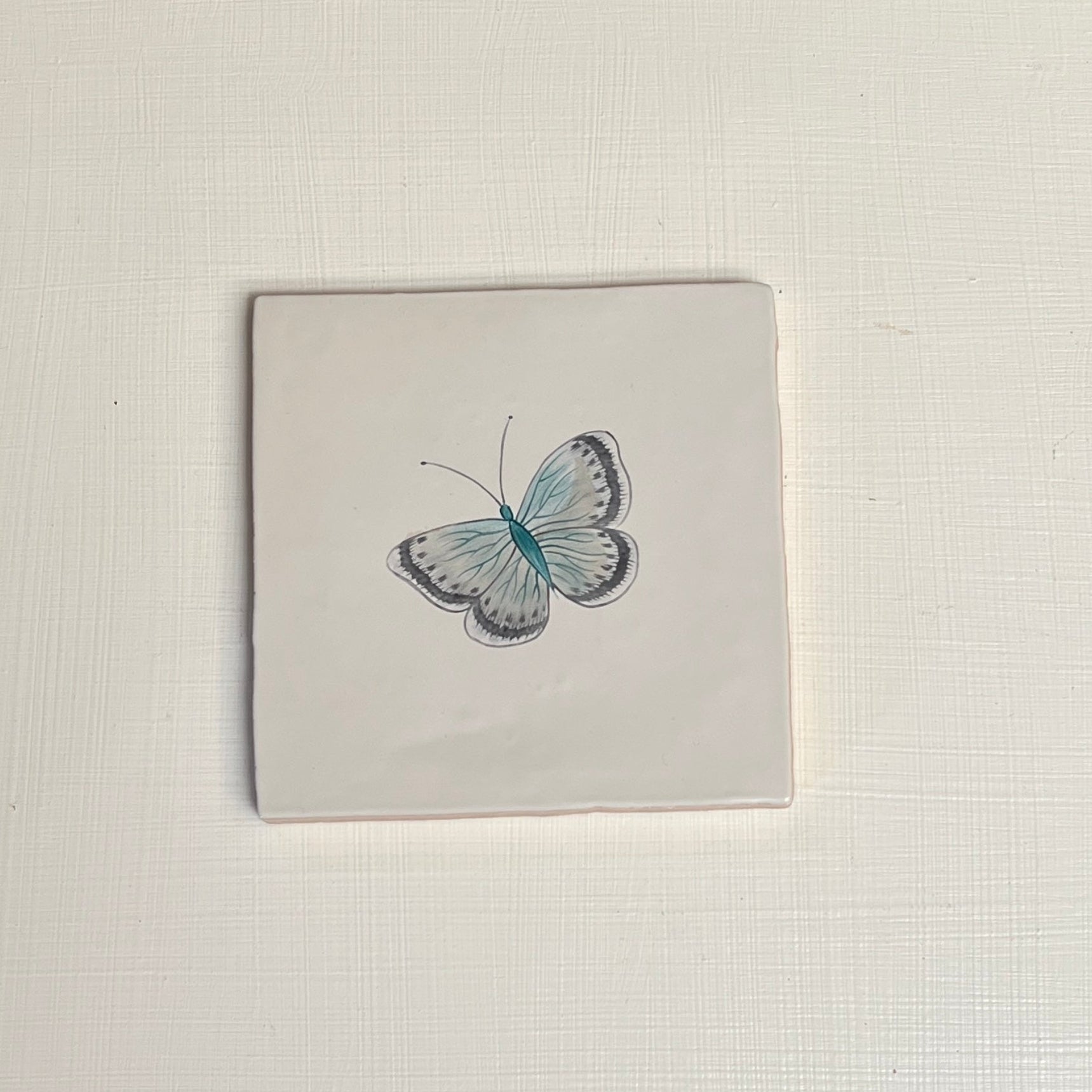 Seconds - Set of 2 Garden Insect Chalk Blue Butterfly on English (Left)
