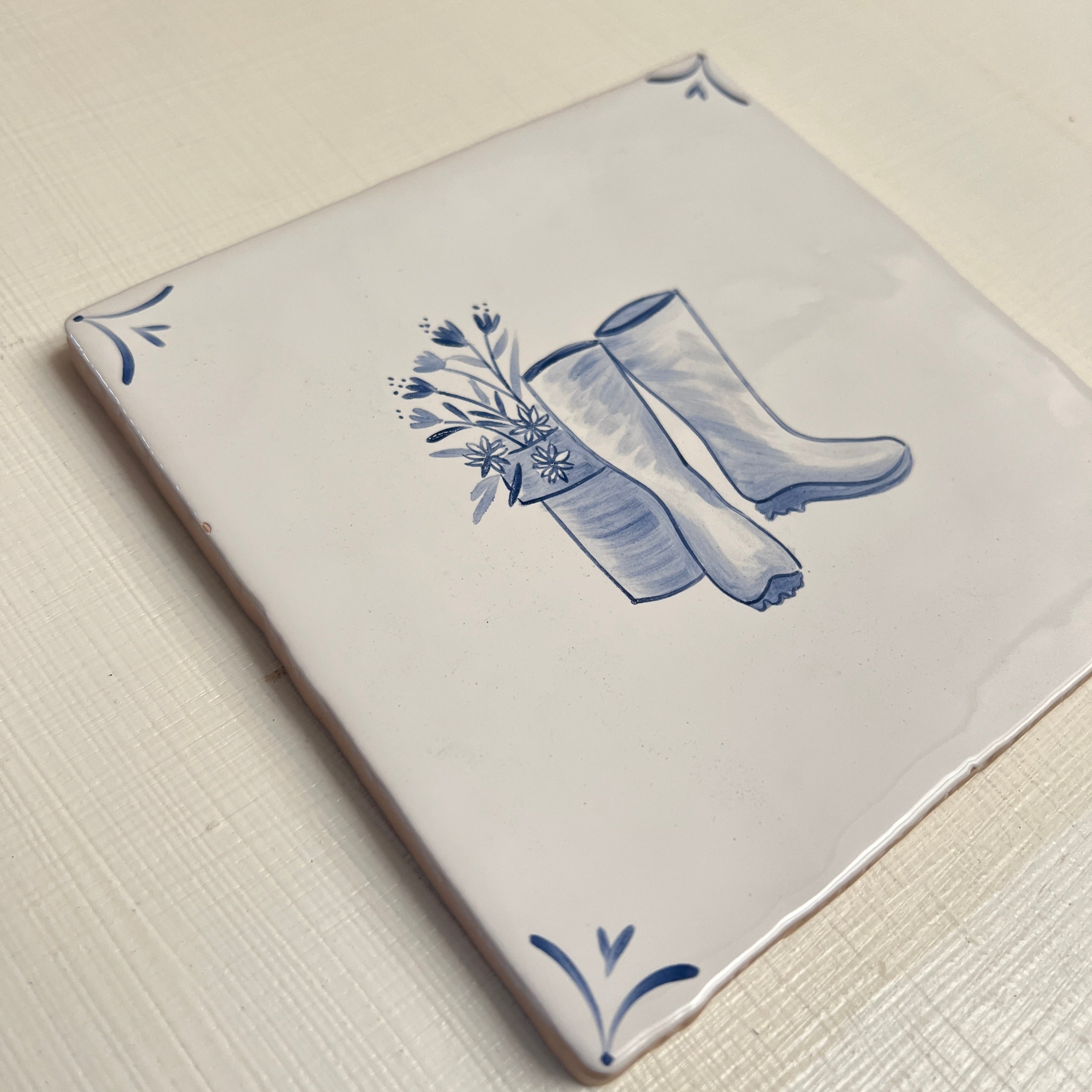 Seconds - Cotswold Delft Wellies on Cornish