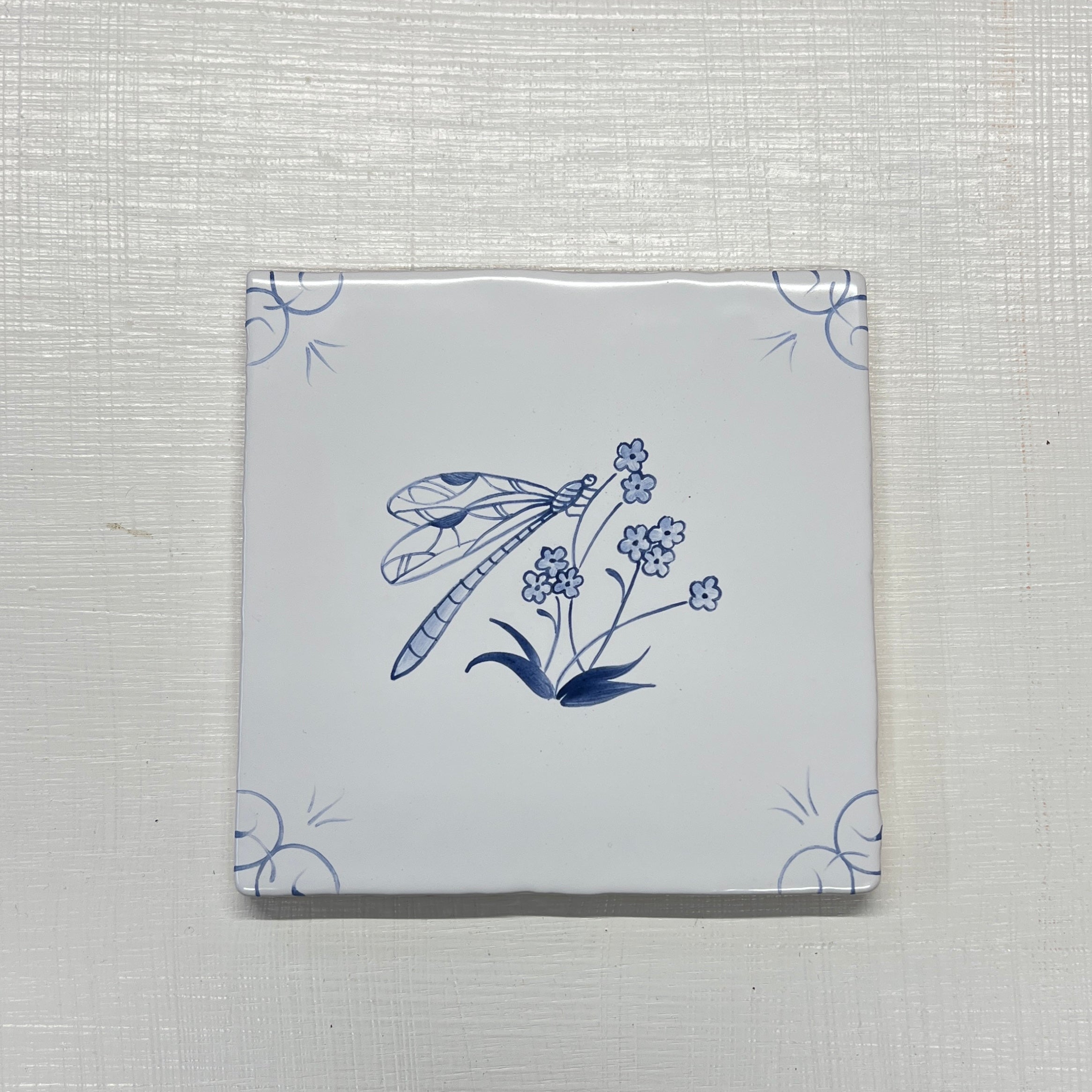 Seconds - English Delft Dragonfly on Cornish