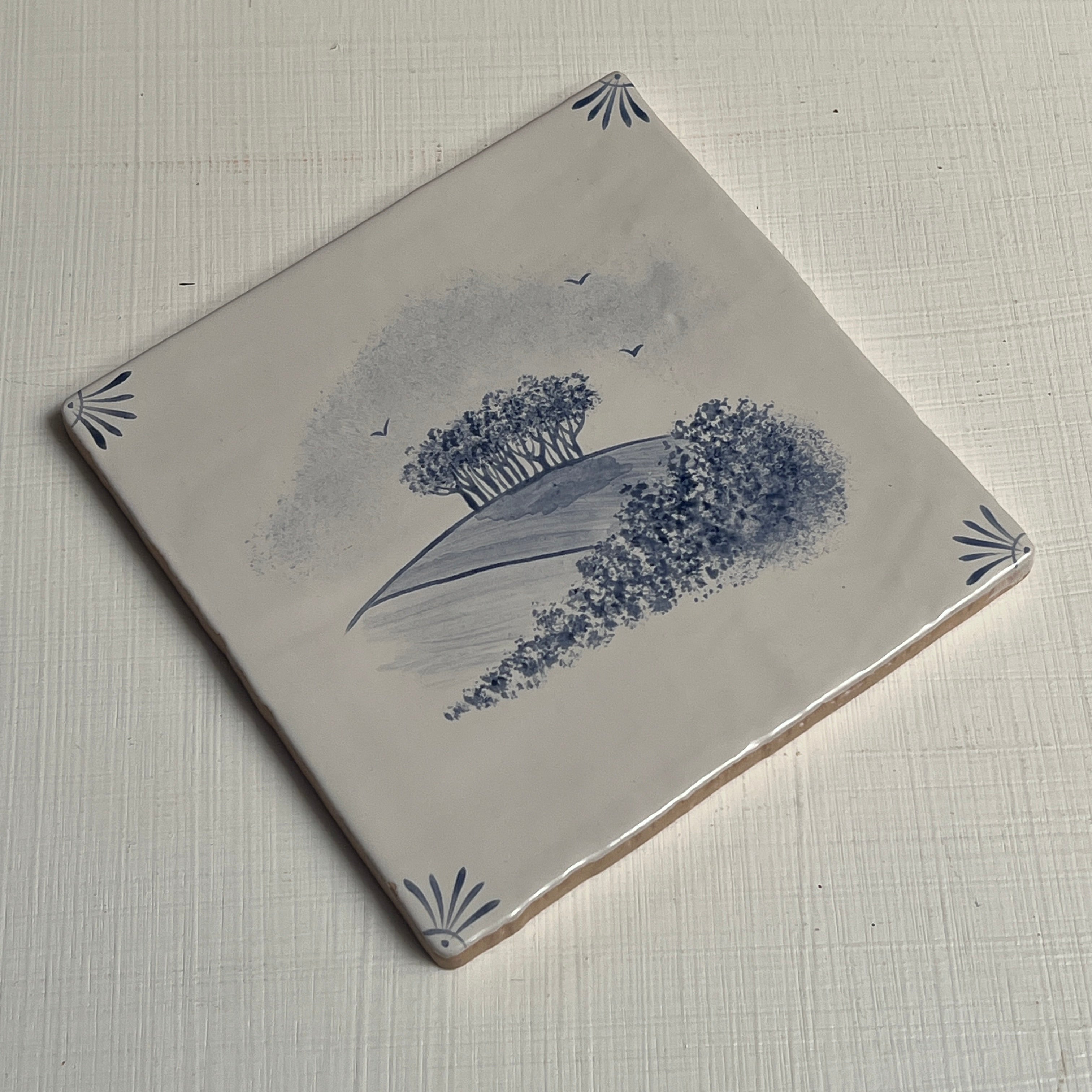 Seconds - Cornish Delft Nearly Home Trees on English