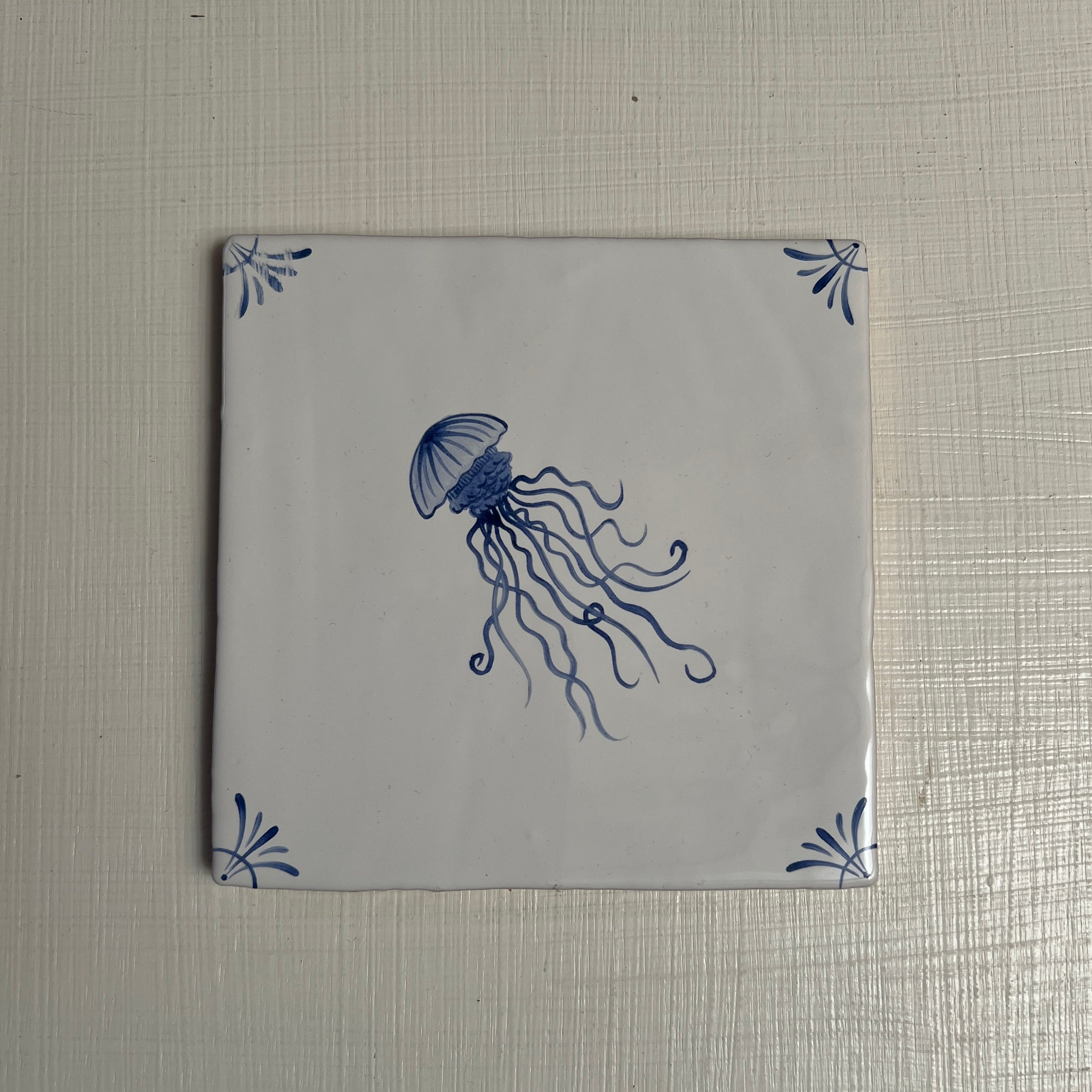 Seconds - Cornish Delft Jellyfish on Cornish