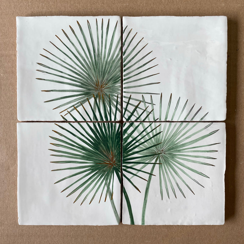 Seconds - 4 Tile Fan Palm Panel