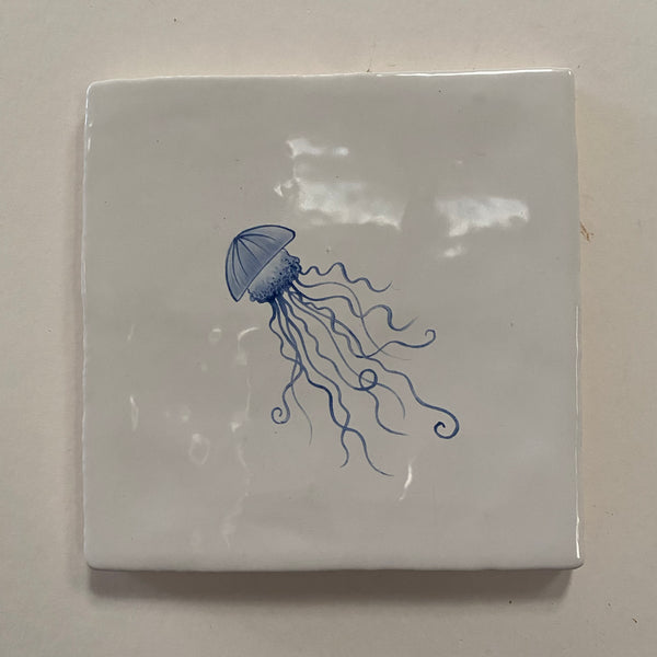 Seconds - Cornish Delft Jellyfish on Cornish