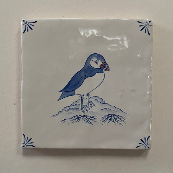 Seconds - Cornish Delft Puffin on Cornish