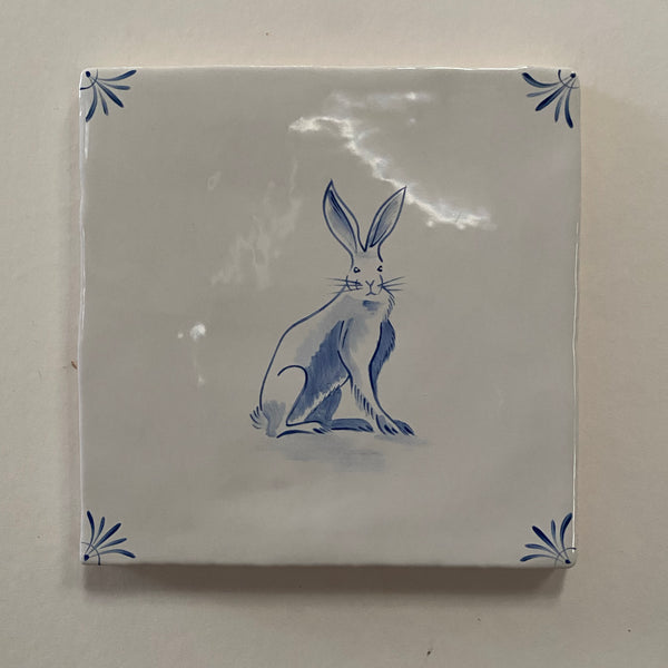 Seconds - Cotswold Delft Hare on Cornish