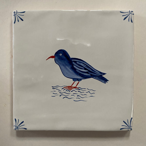 Seconds - Cornish Delft Red Chough on Cornish