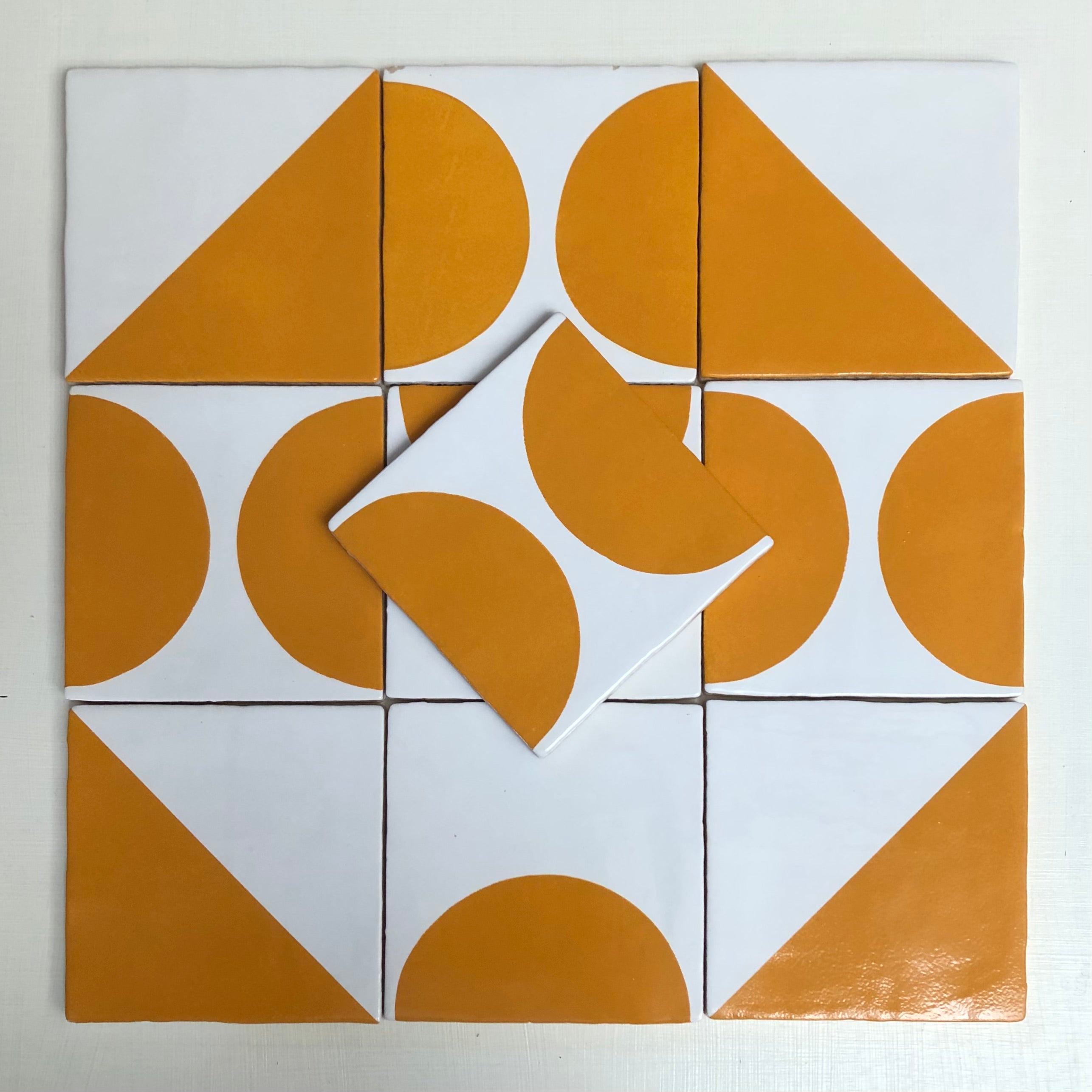 Seconds - Geometric Mix English Mustard on Cornish