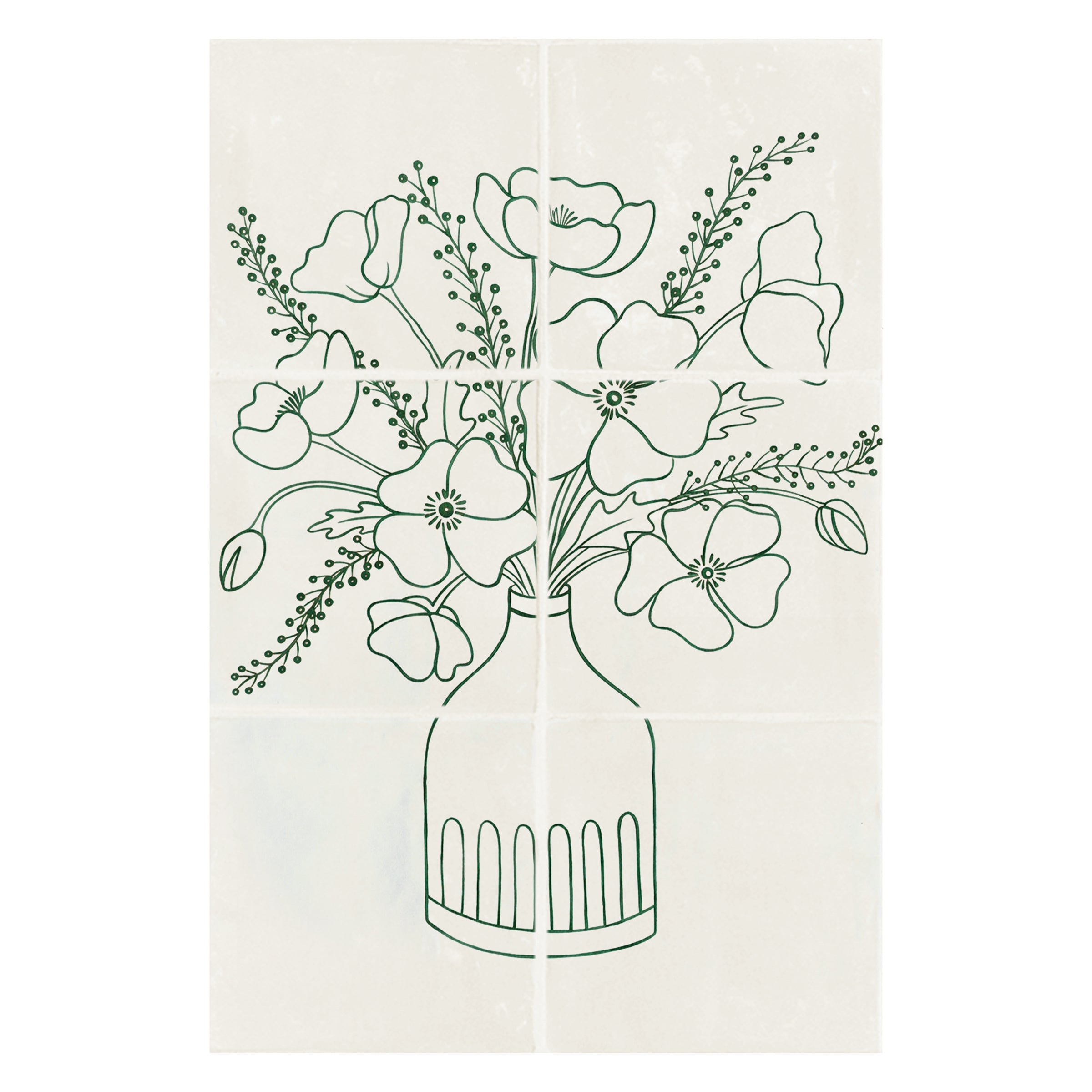 16x39cm Columbia Road Mural in Spruce